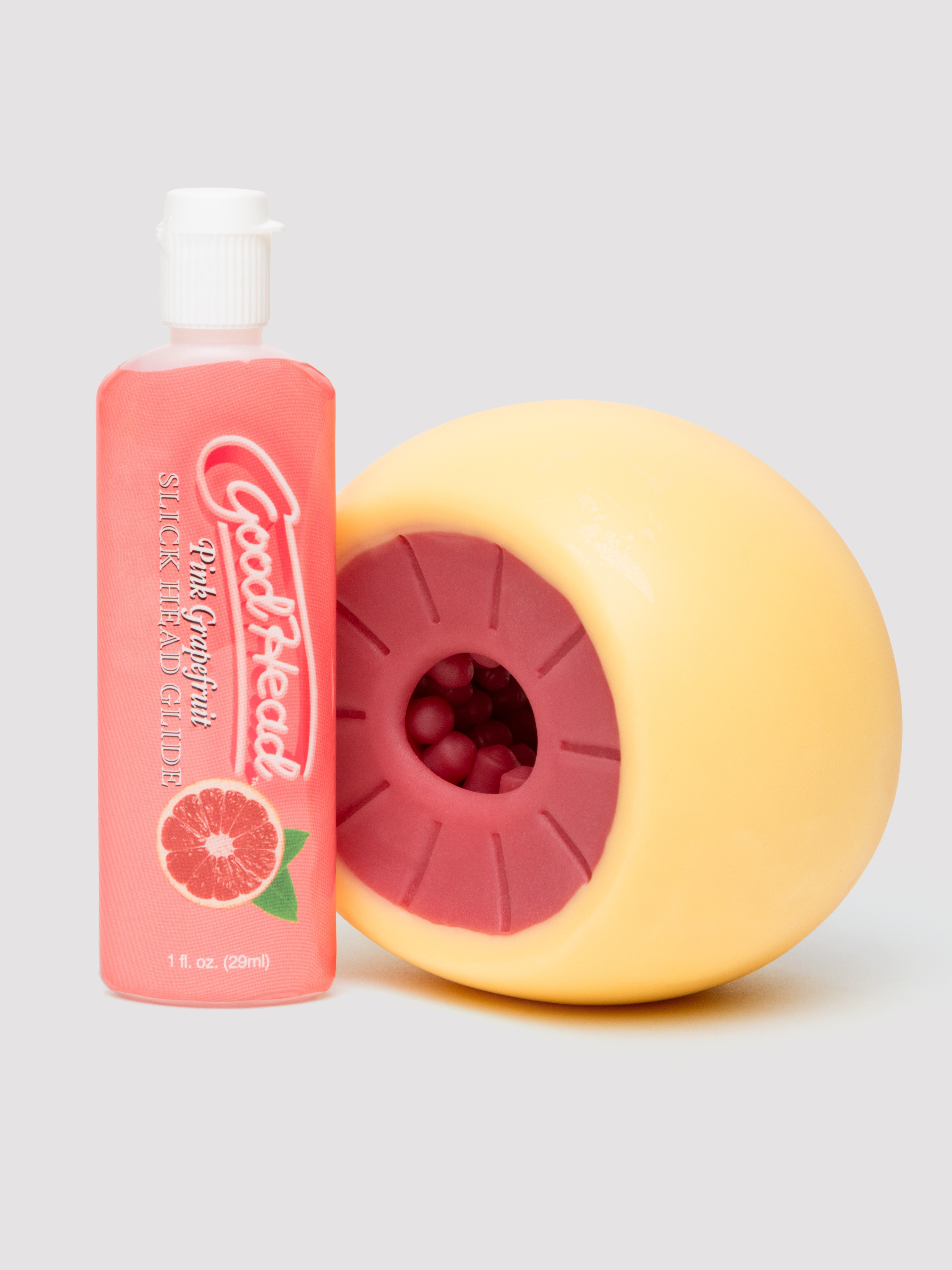 Doc Johnson GoodHead Grapefruit Blowjob Set (2 Piece), Red, hi-res