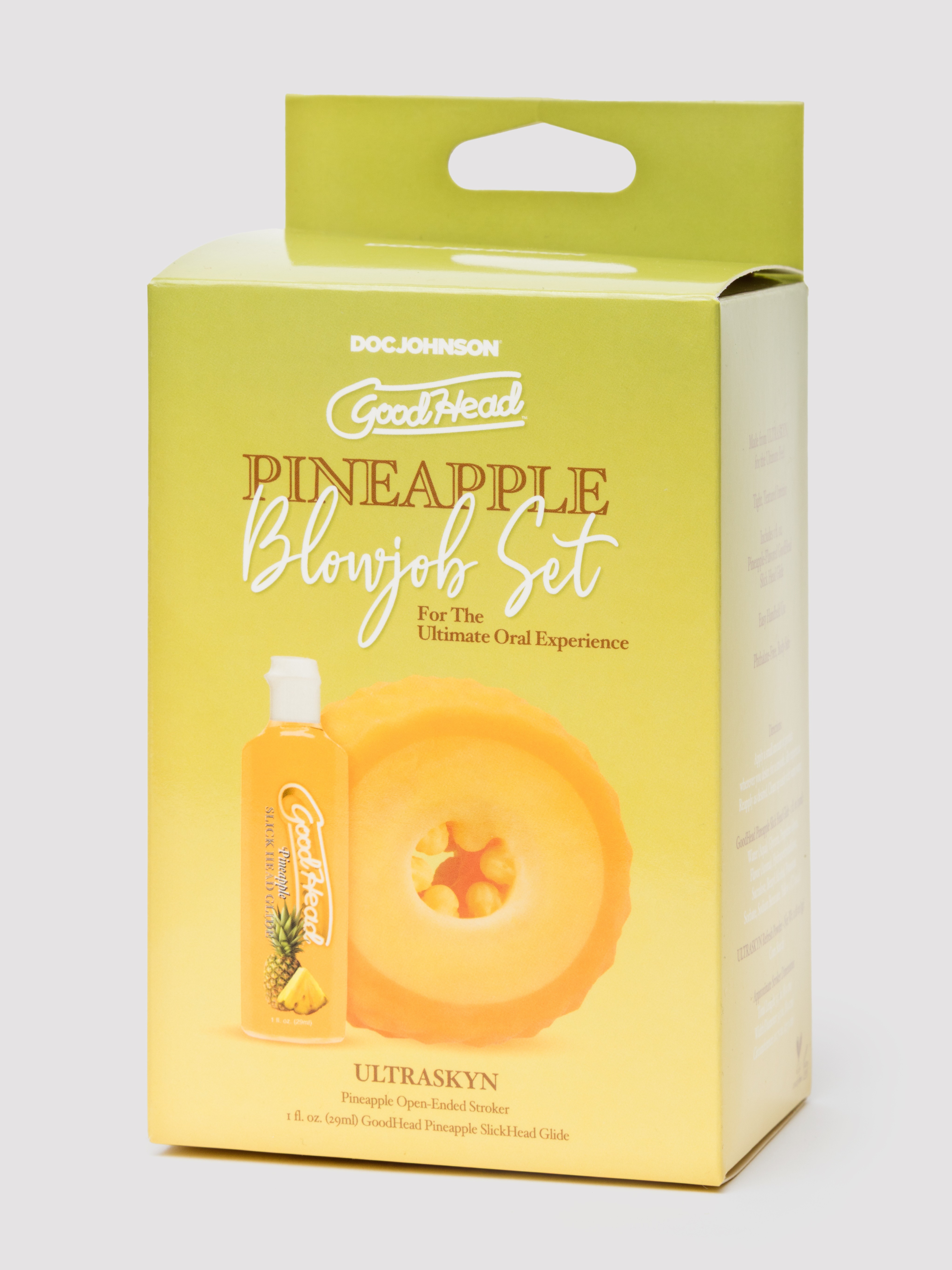 Doc Johnson GoodHead Pineapple Blowjob Set (2 Piece), Orange, hi-res