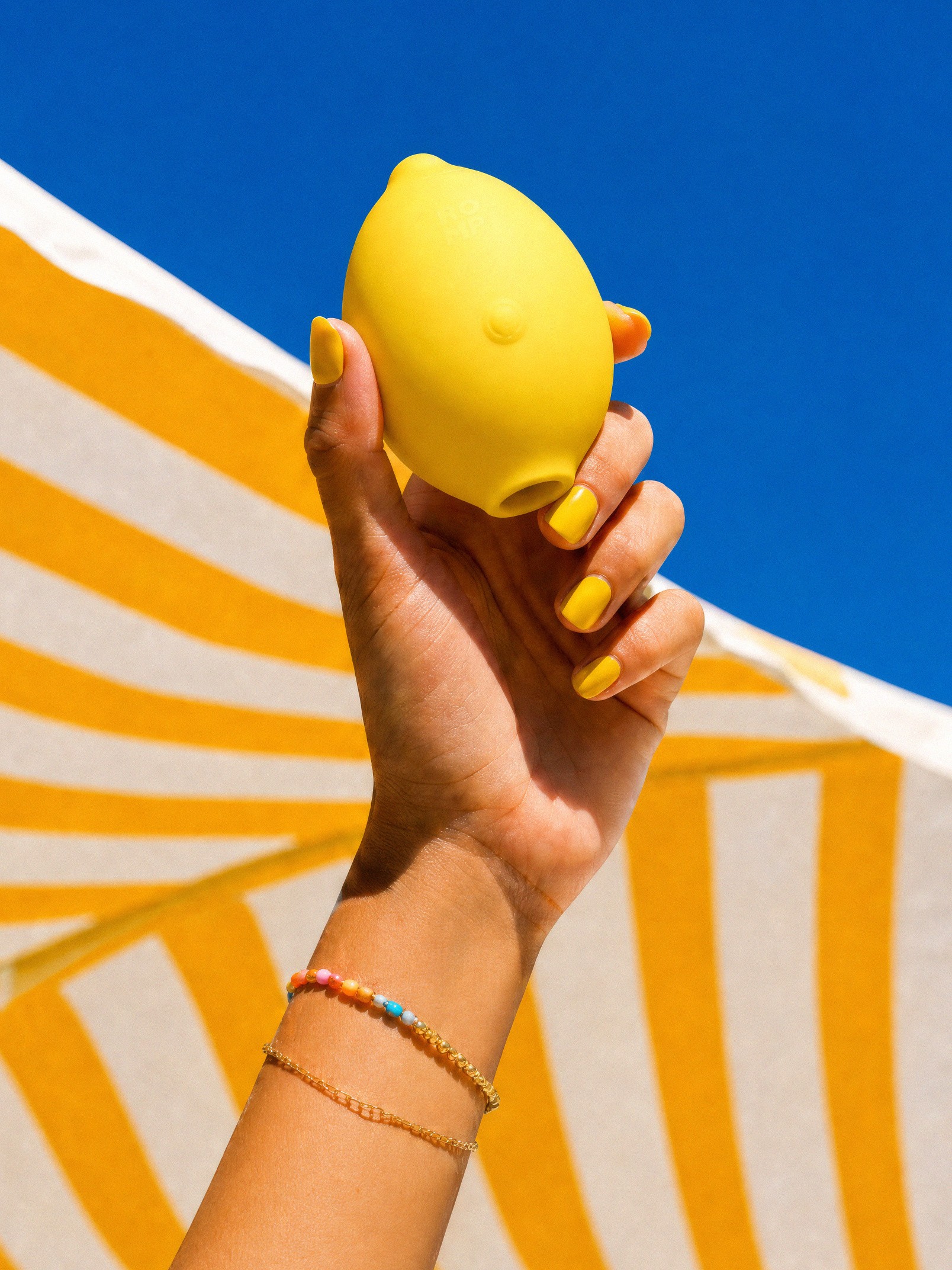 Lemon Toy Clitoral Massager by ROMP, Yellow, hi-res