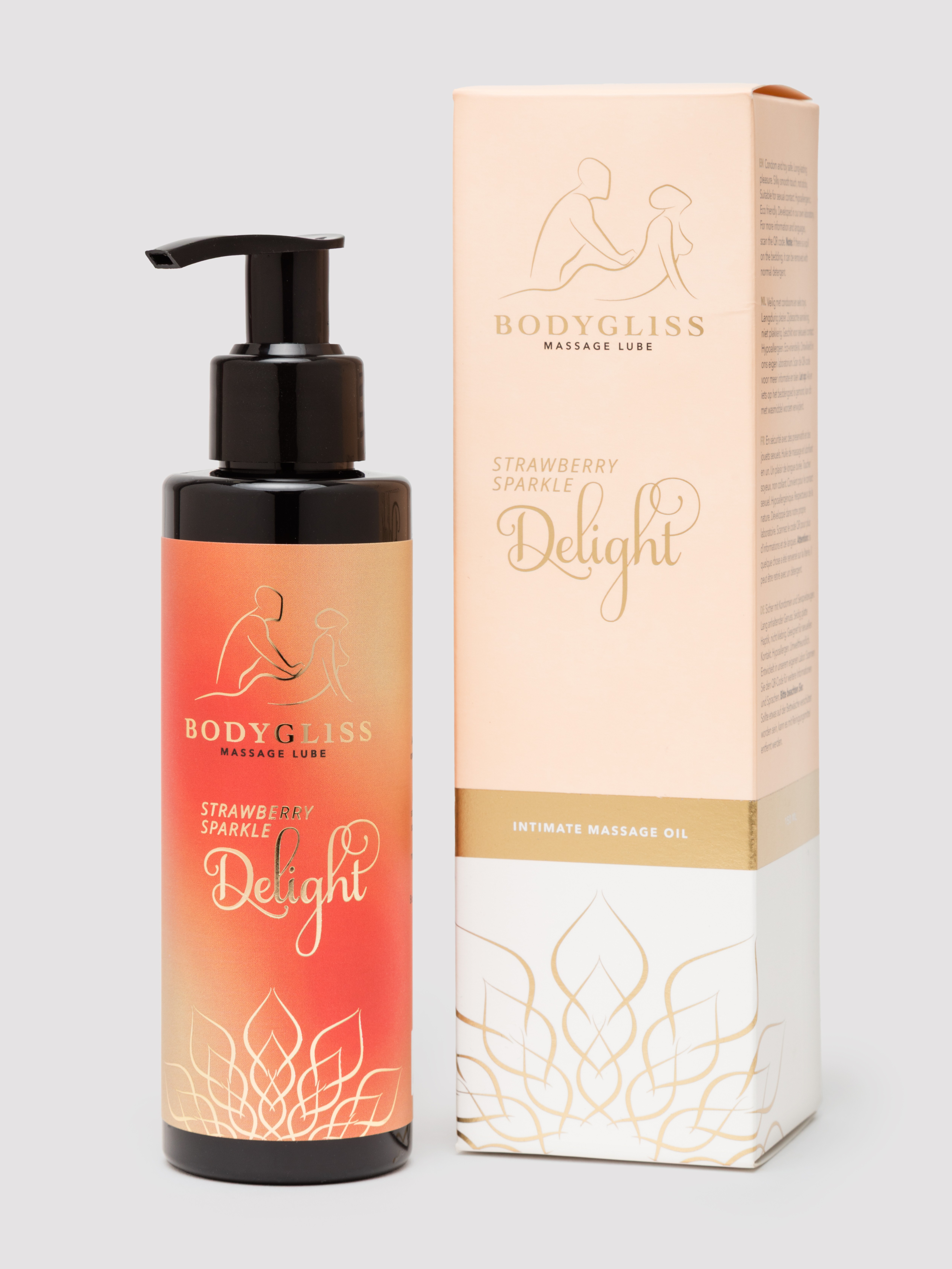 BodyGliss Strawberry Sparkle Delight 2-in-1 Massage Oil And Lubricant 150ml, , hi-res