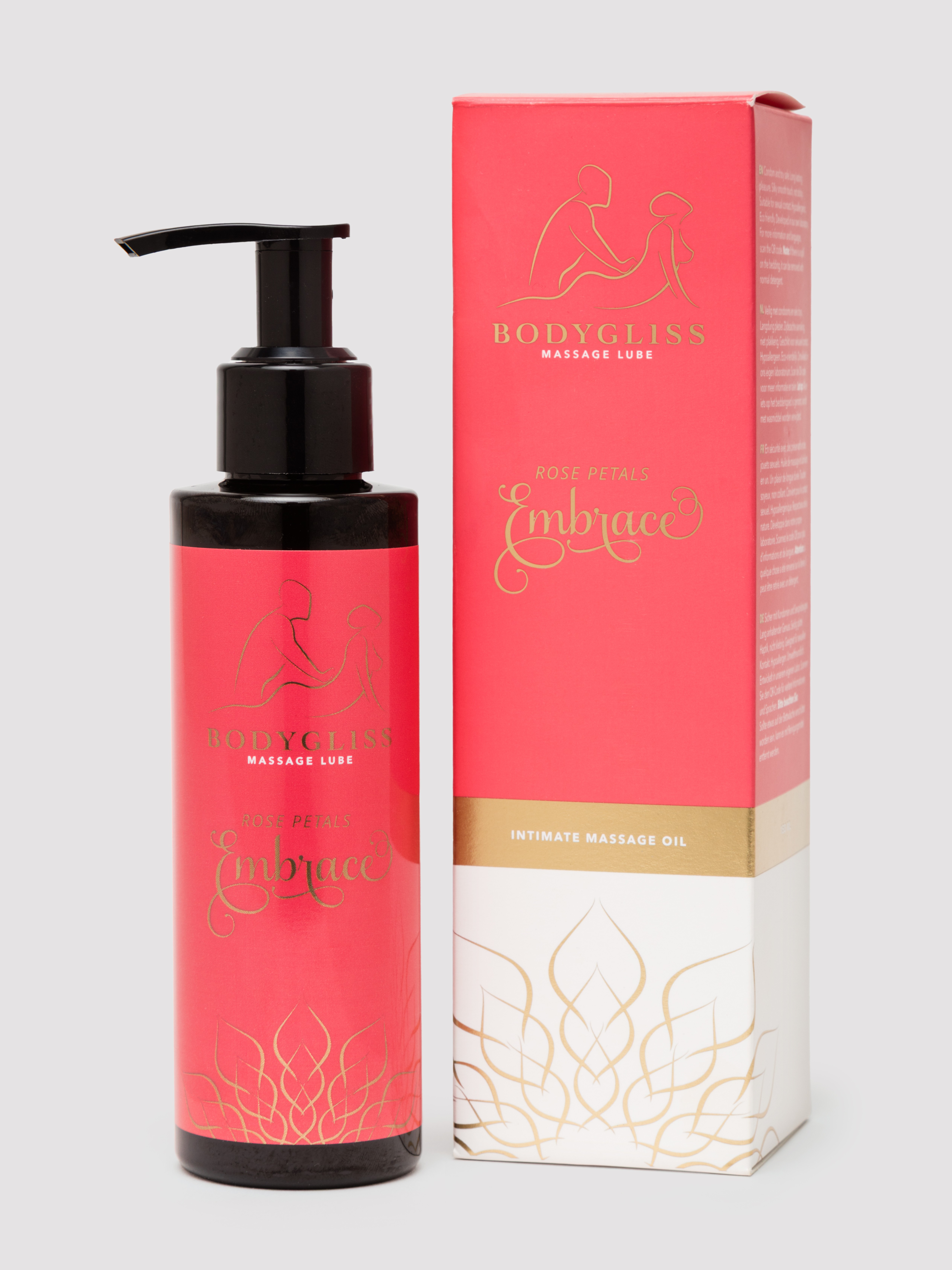 Bodygliss Rose Petal Embrace 2-in-1 Massage Oil and Lubricant 150ml, , hi-res