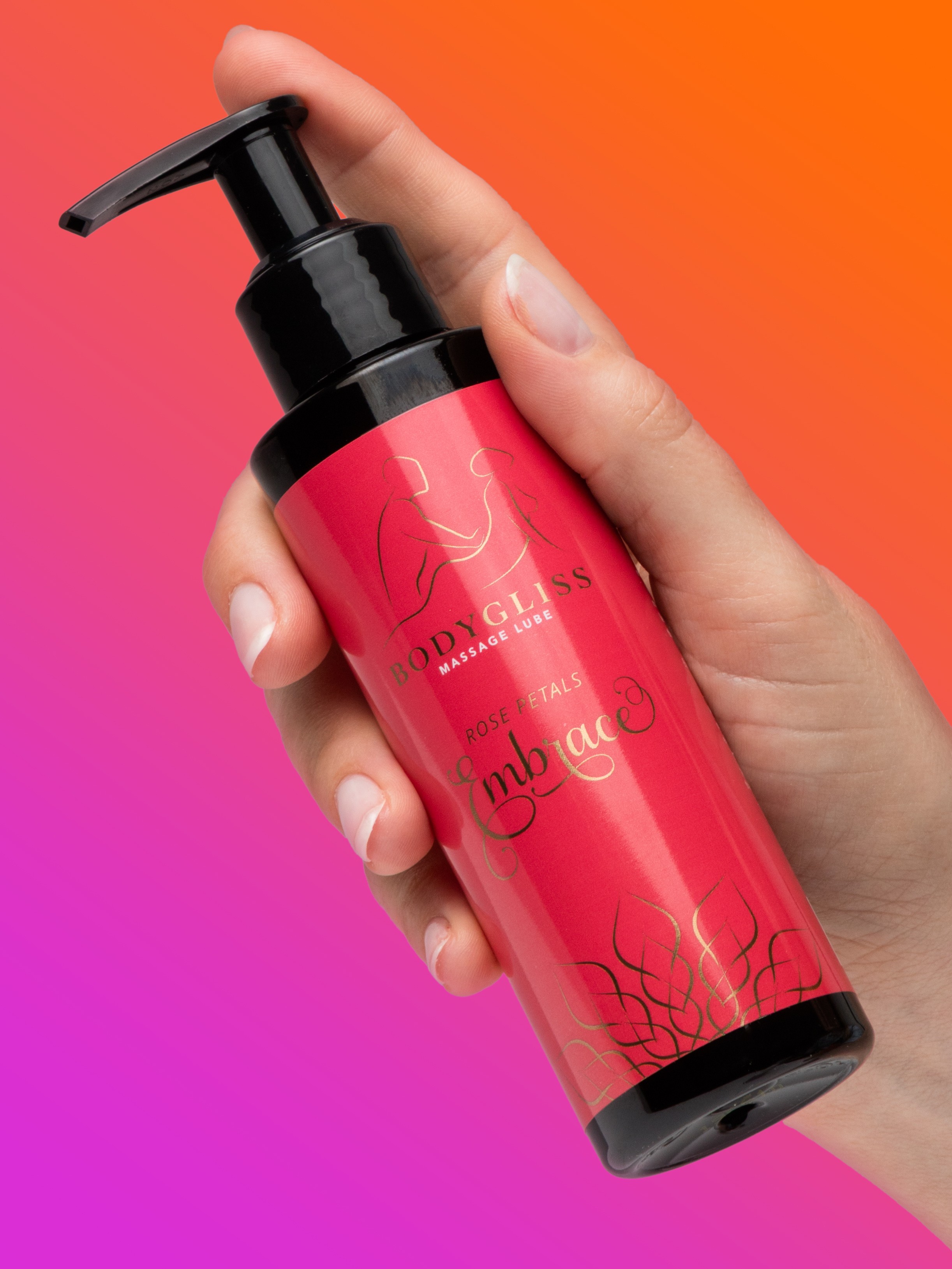 Bodygliss Rose Petal Embrace 2-in-1 Massage Oil and Lubricant 150ml, , hi-res