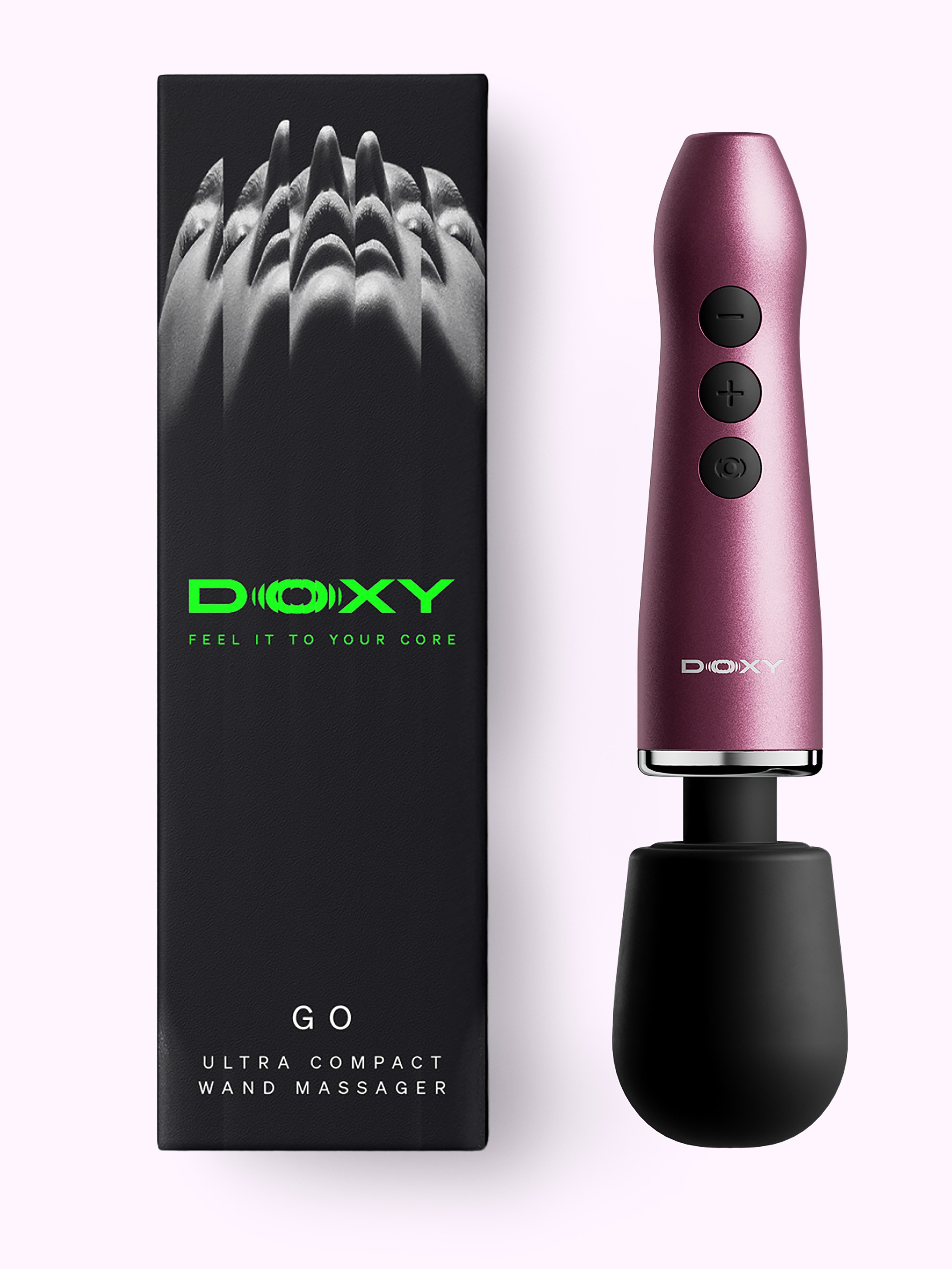 Doxy 2.0 Go Pink Extra Powerful Rechargeable Travel Mini Wand Massager, Pink, hi-res