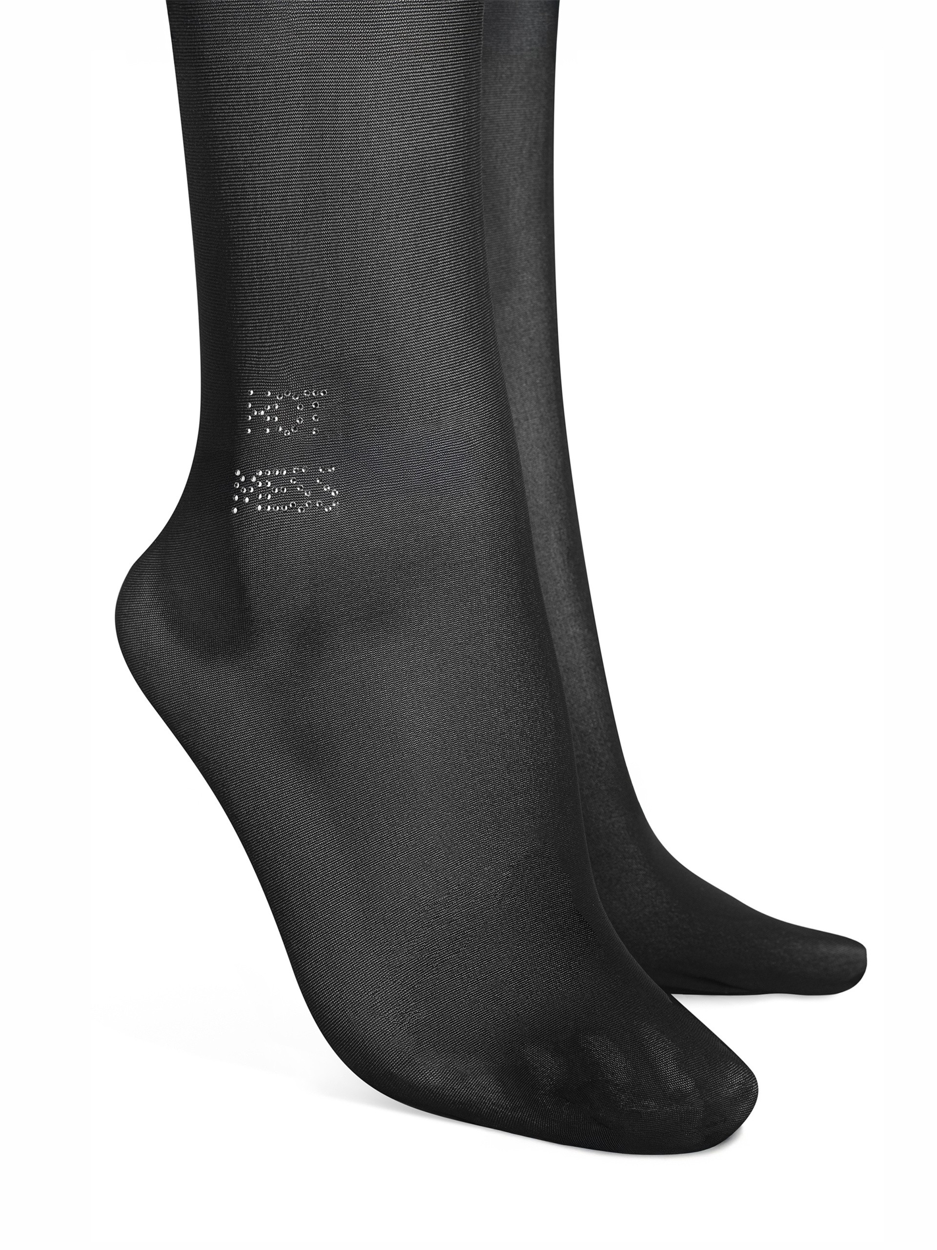 Obsessive Black Rhinestone Hot Mess Crotchless Tights, Black, hi-res