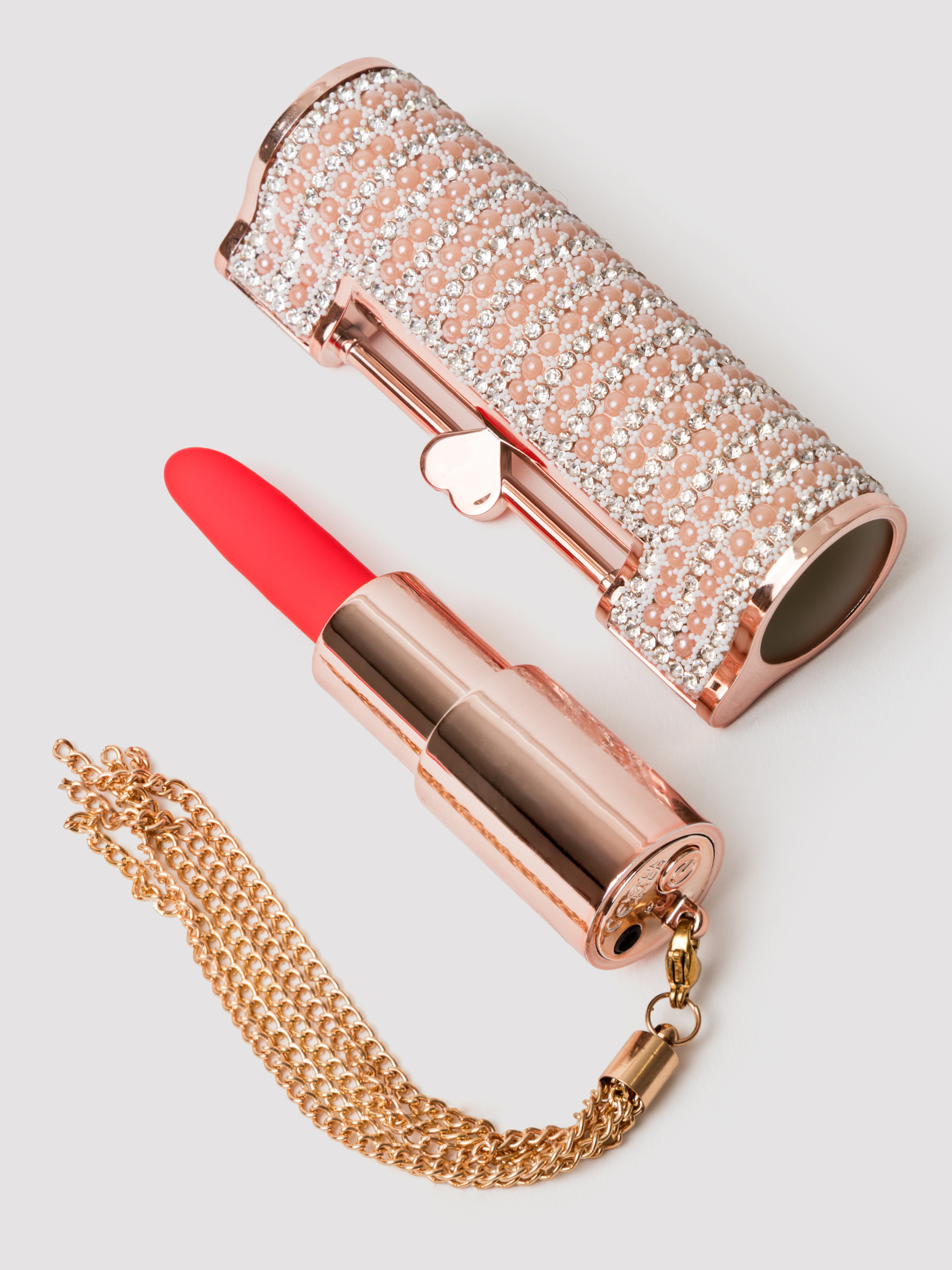  Loveline Angel Lipstick Vibrator (5 Piece), Red, hi-res