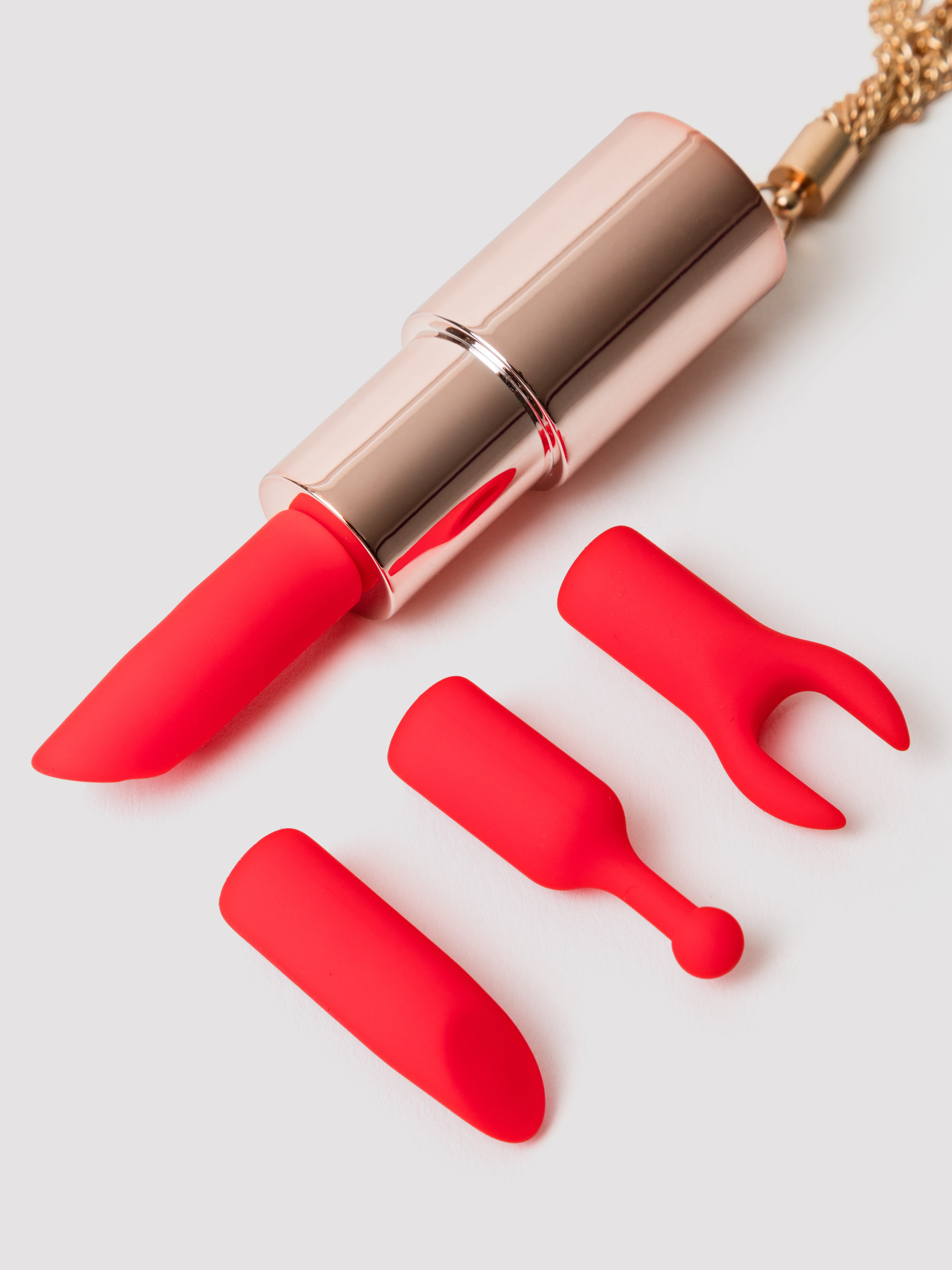  Loveline Angel Lipstick Vibrator (5 Piece), Red, hi-res