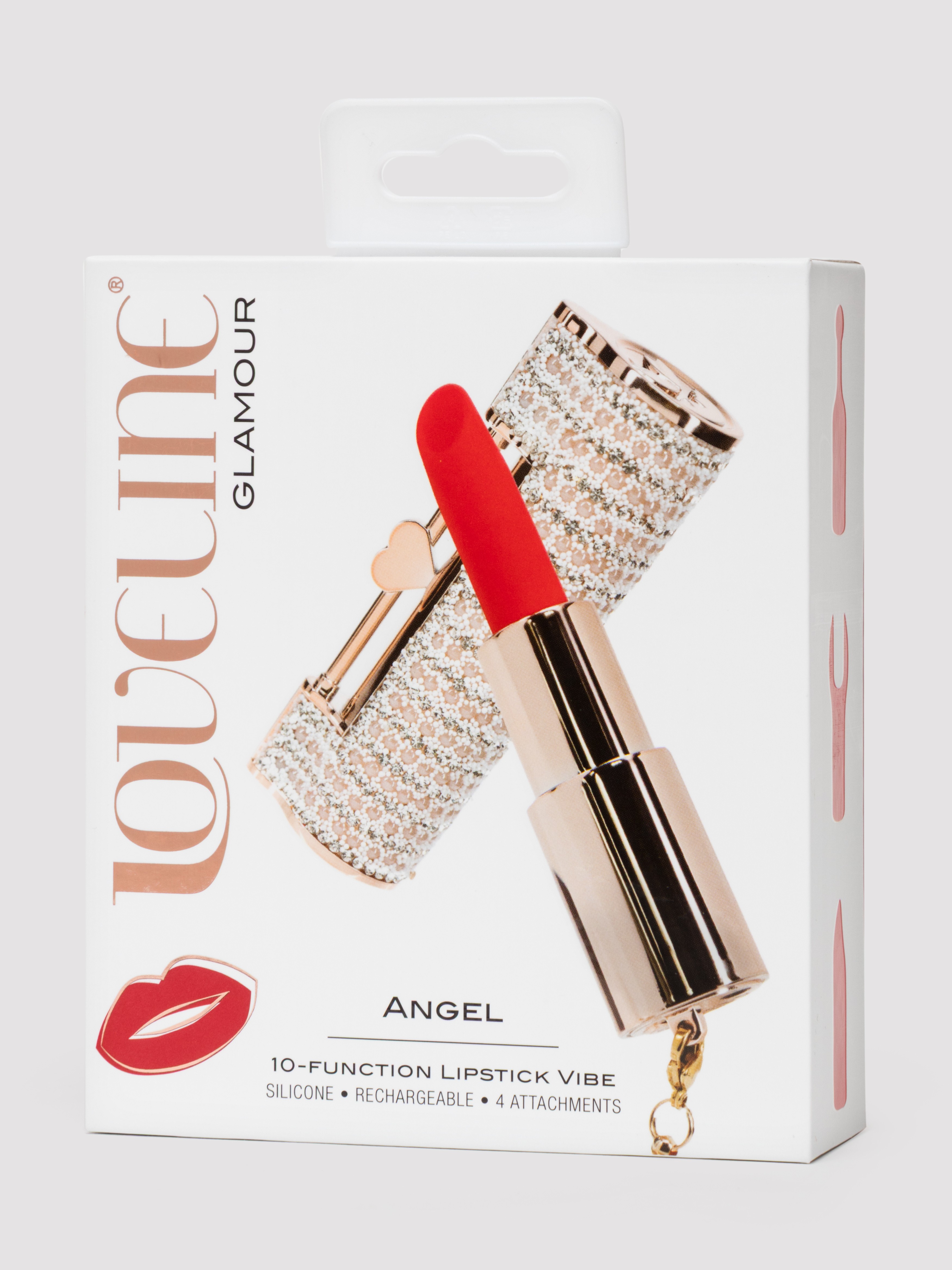  Loveline Angel Lipstick Vibrator (5 Piece), Red, hi-res