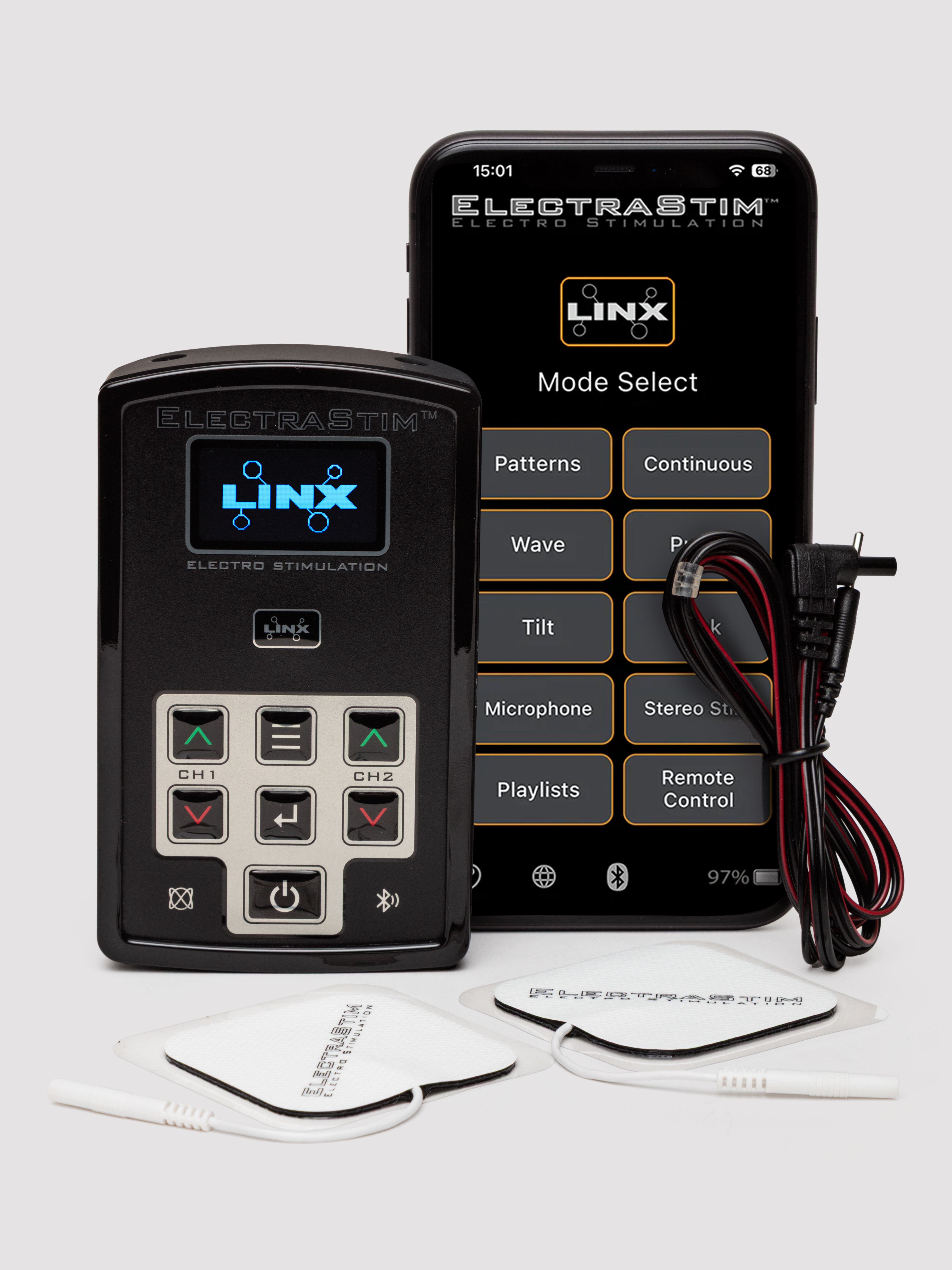 ElectraStim Linx App Control Electrosex Stimulator Kit, Black, hi-res