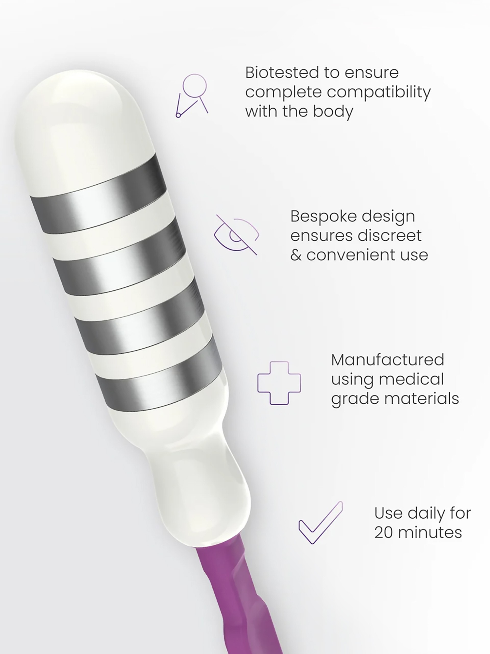 TensCare iTouch Go Wireless Pelvic Floor Exerciser, White, hi-res