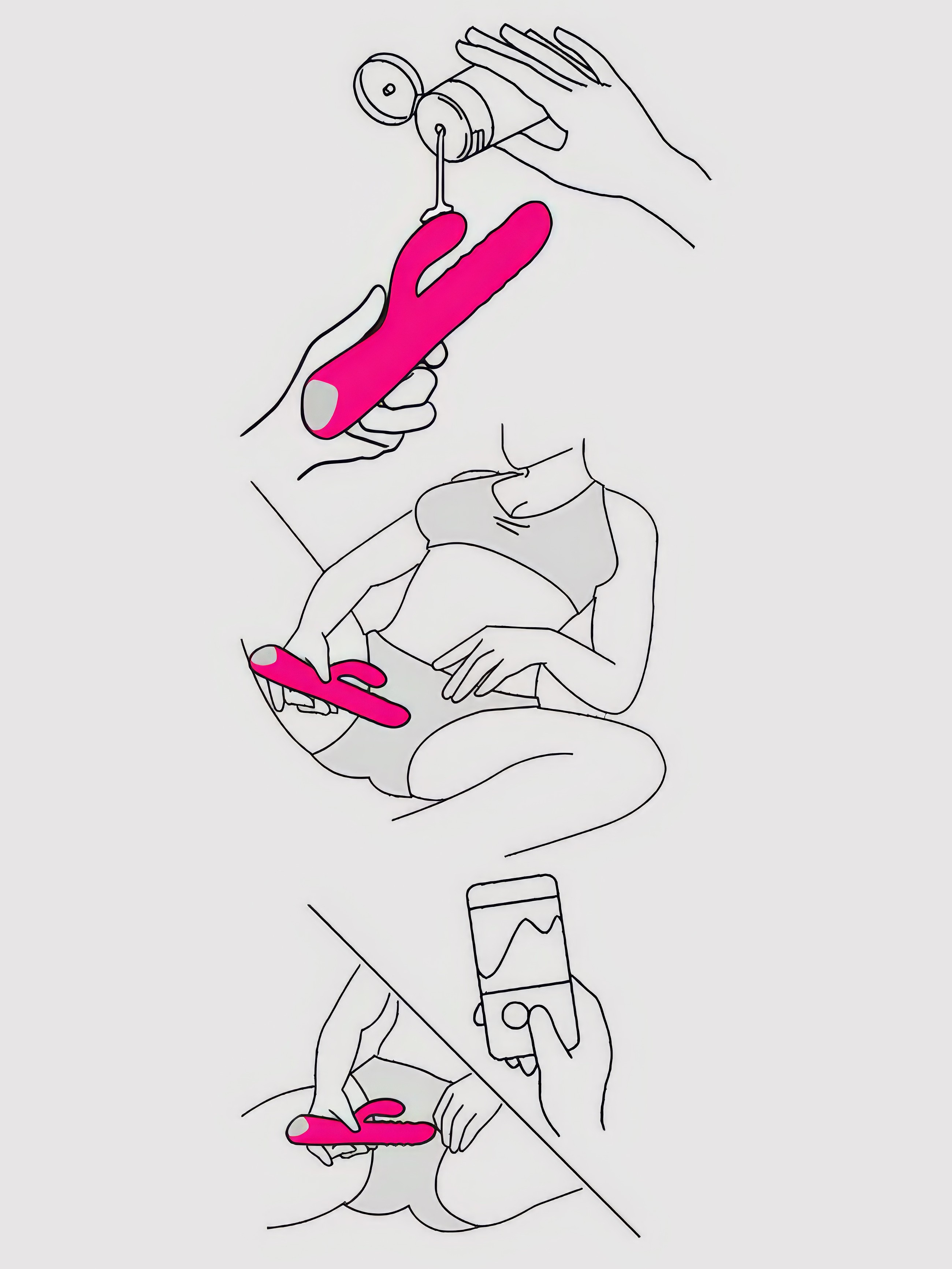 Lovense Velvo App Controlled Rabbit Vibrator with Rotating Beads, Pink, hi-res