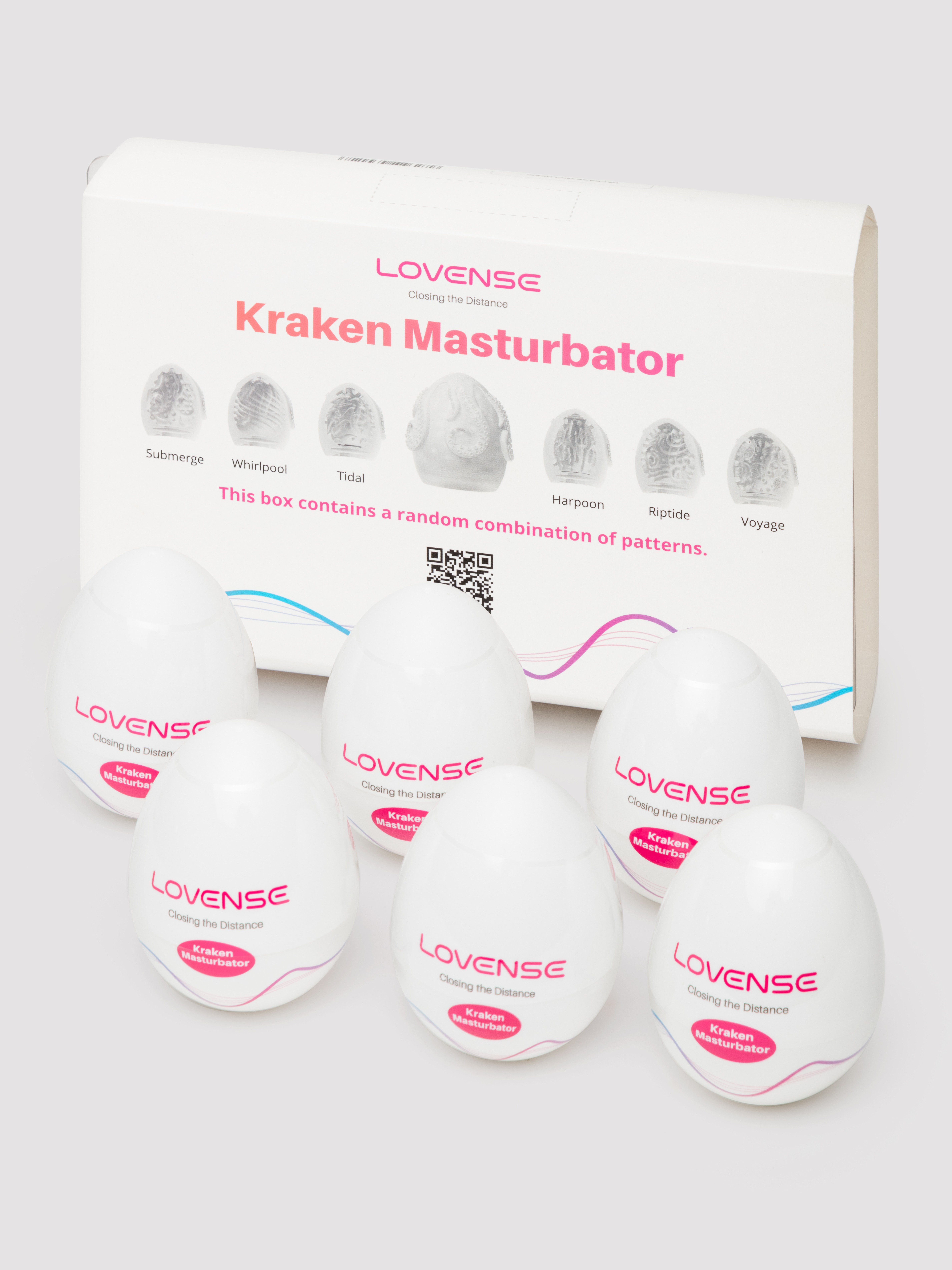Lovense Kraken Octopuss Egg Male Masturbator 6 Pack, White, hi-res