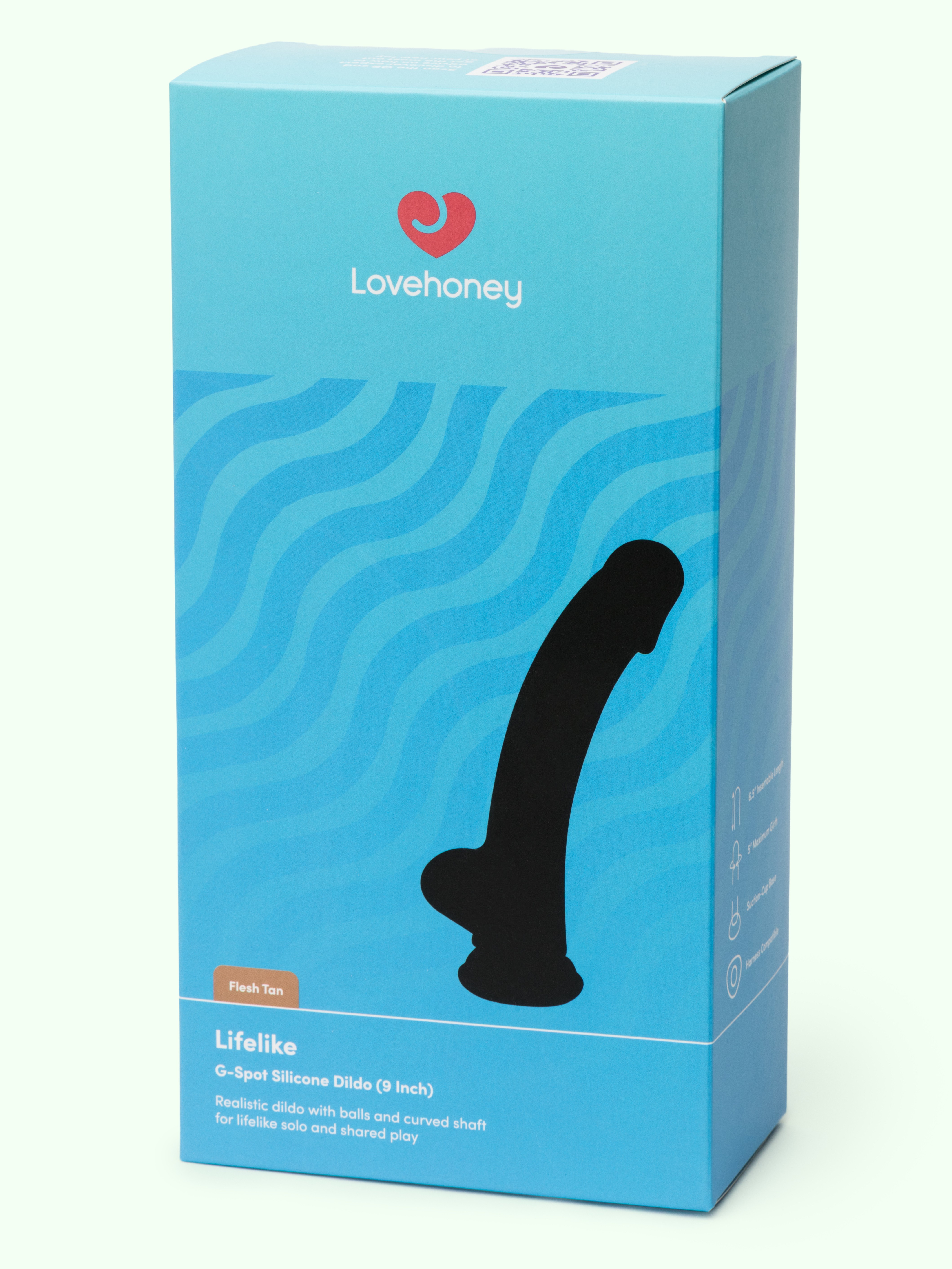 Lovehoney Lifelike Flesh Tan G-Spot Silicone Dildo 9 Inch, Flesh Tan, hi-res