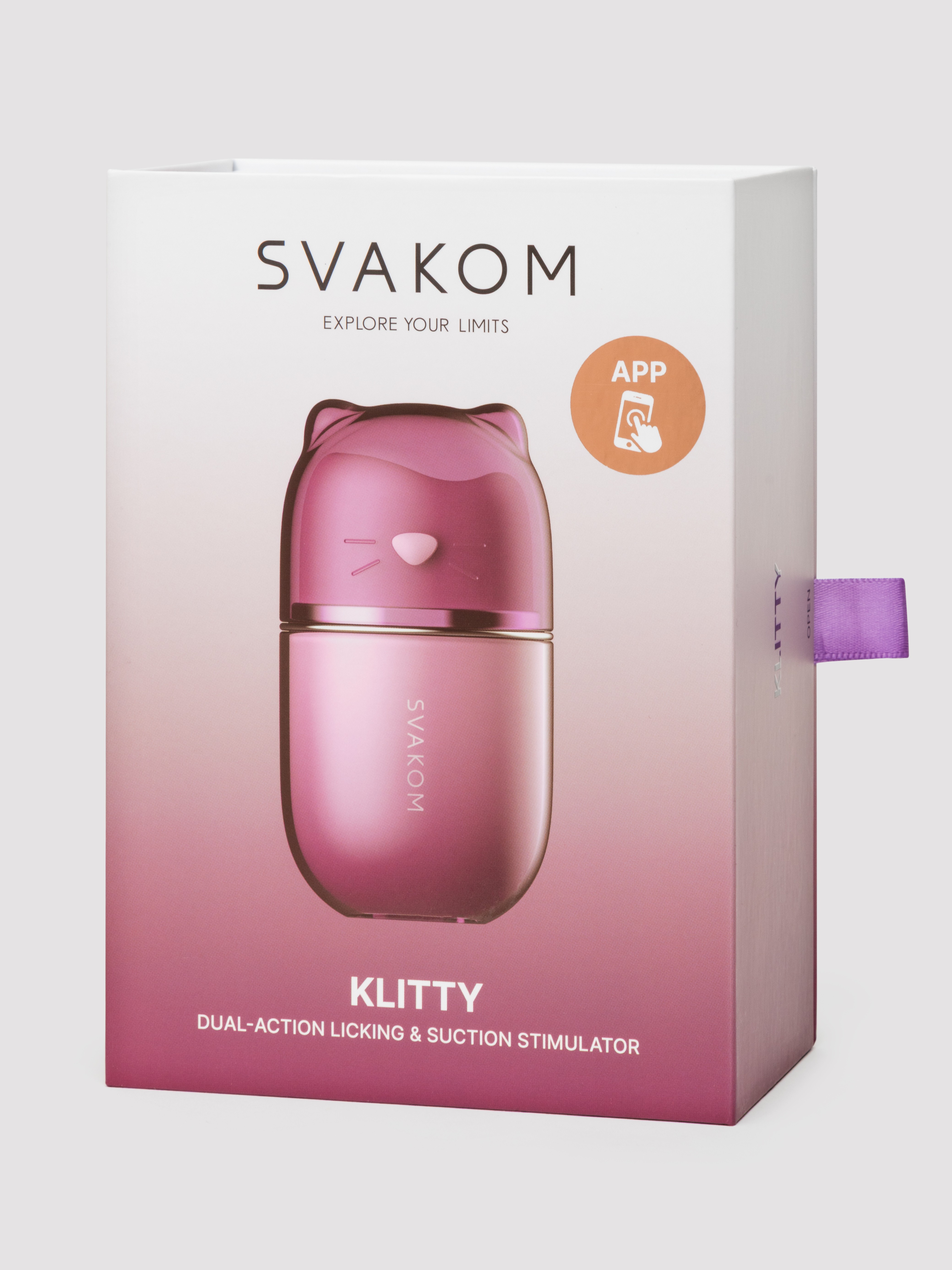 Svakom Hello Kitty App Controlled Licking Clitoral Stimulator with Suction, Purple, hi-res