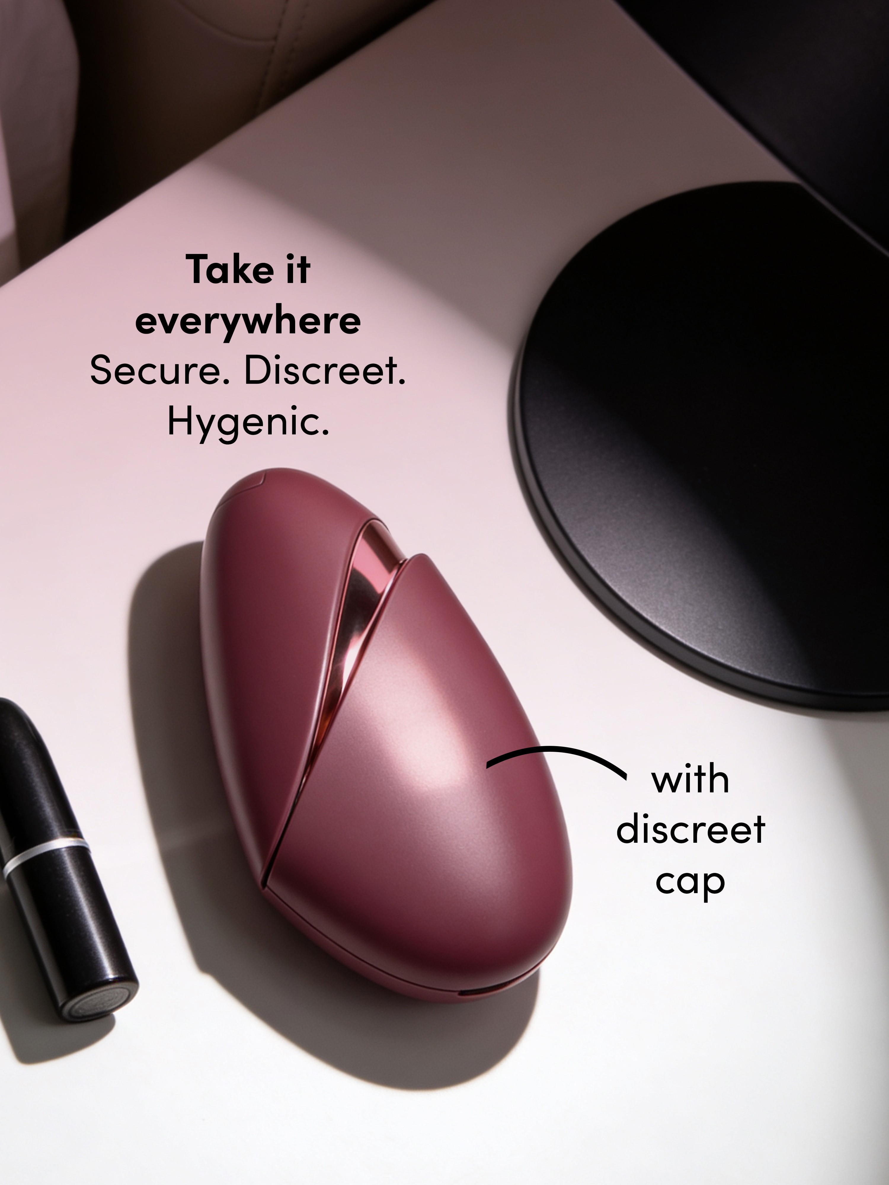 Womanizer Next Liberty Bordeaux Clitoral Suction Stimulator, Red, hi-res
