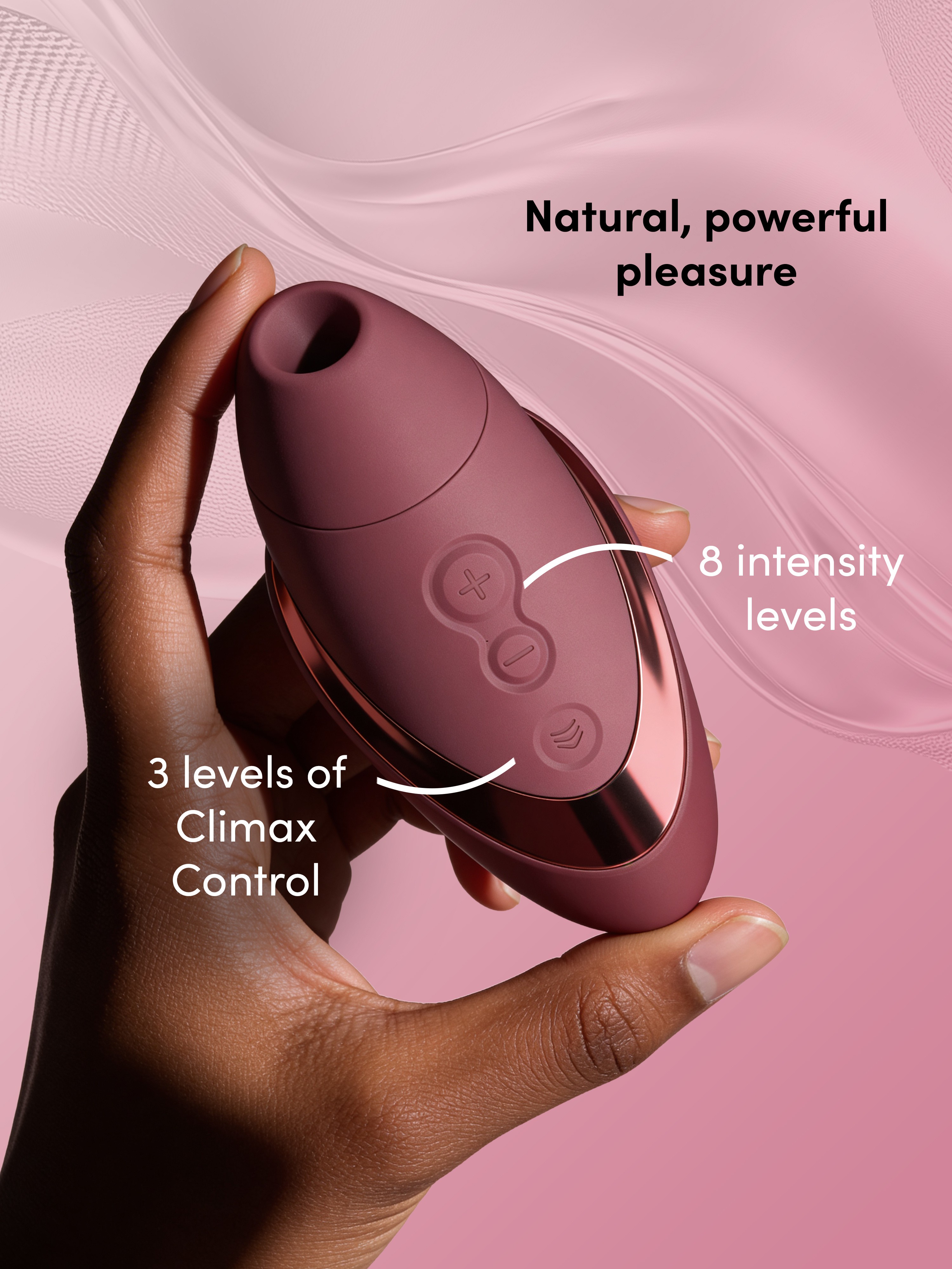 Womanizer Next Liberty Bordeaux Clitoral Suction Stimulator, Red, hi-res