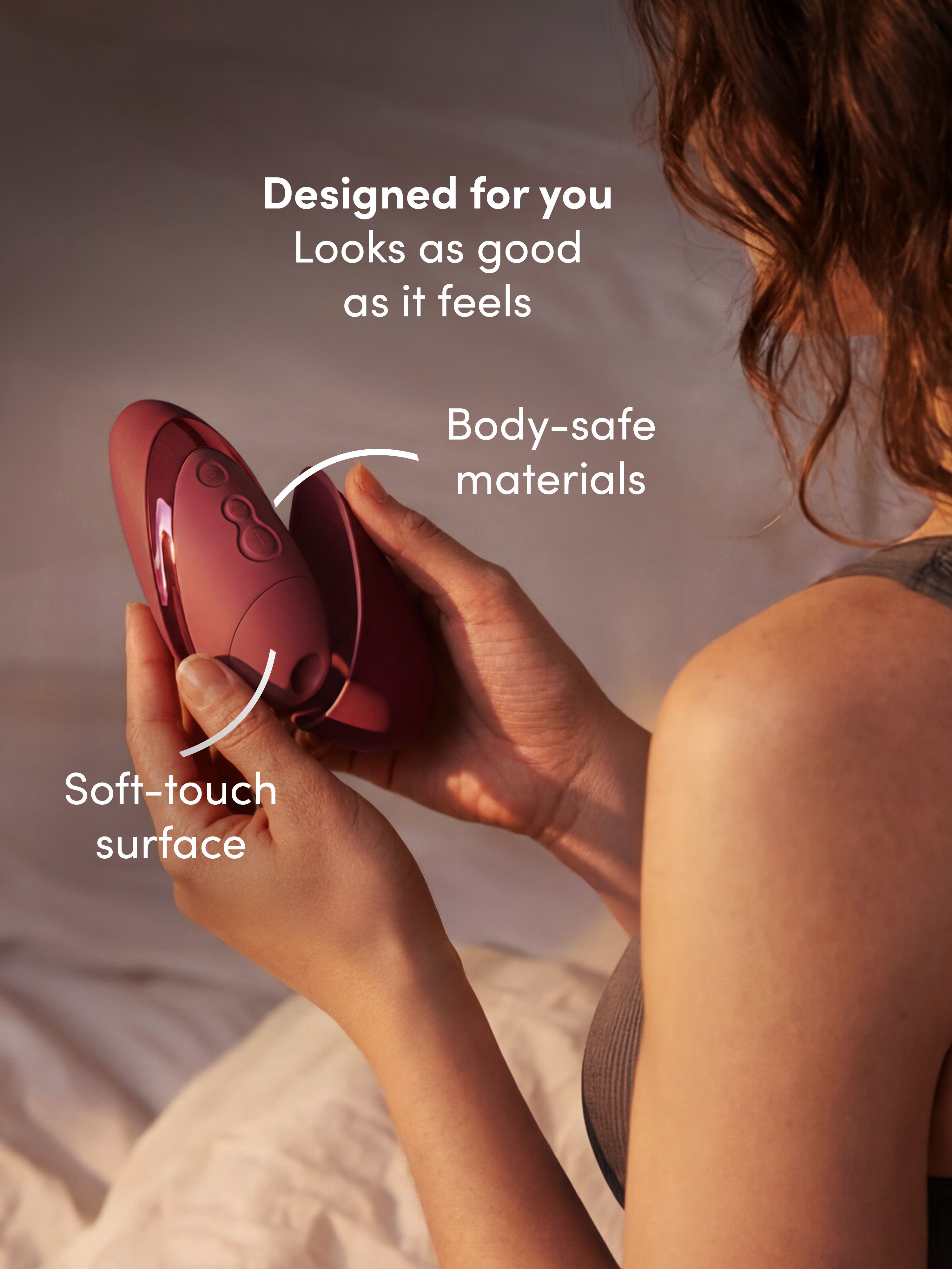 Womanizer Next Liberty Bordeaux Clitoral Suction Stimulator, Red, hi-res