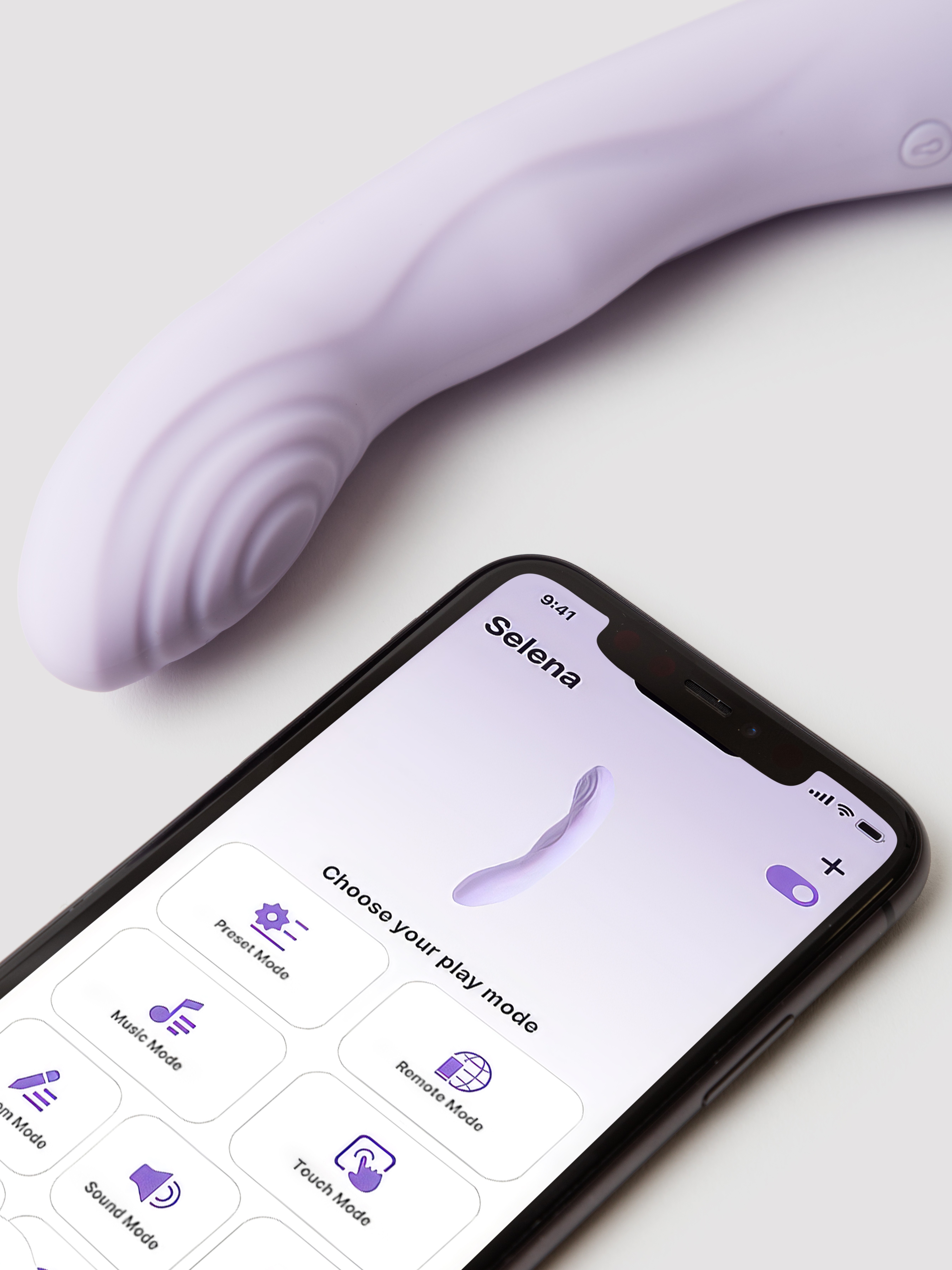 Svakom Selena App Controlled Thrusting and Warming G-Spot Vibrator, Purple, hi-res