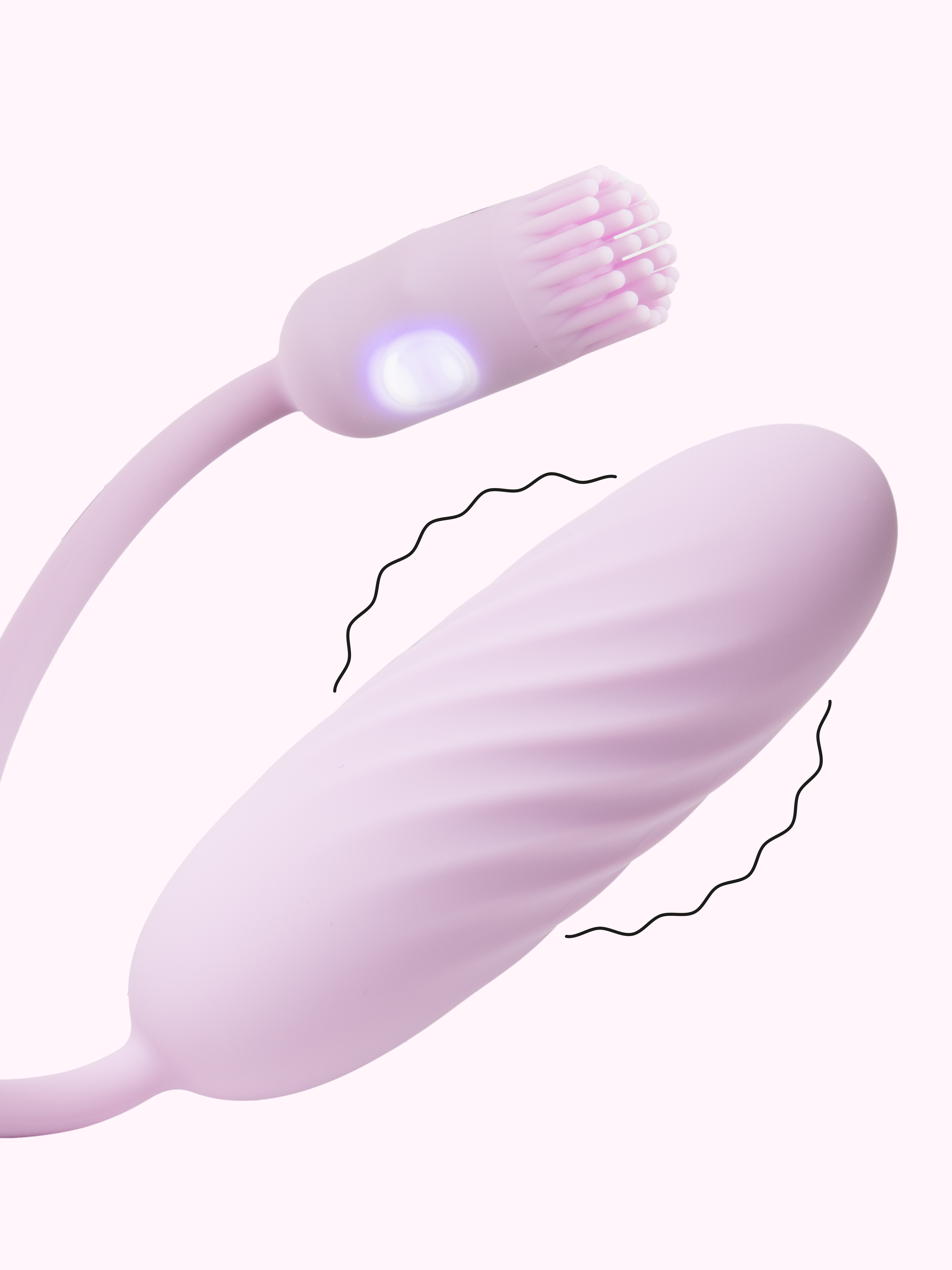 Svakom Plume App Controlled Flexible Brush Tail Bullet Egg Vibrator, Purple, hi-res