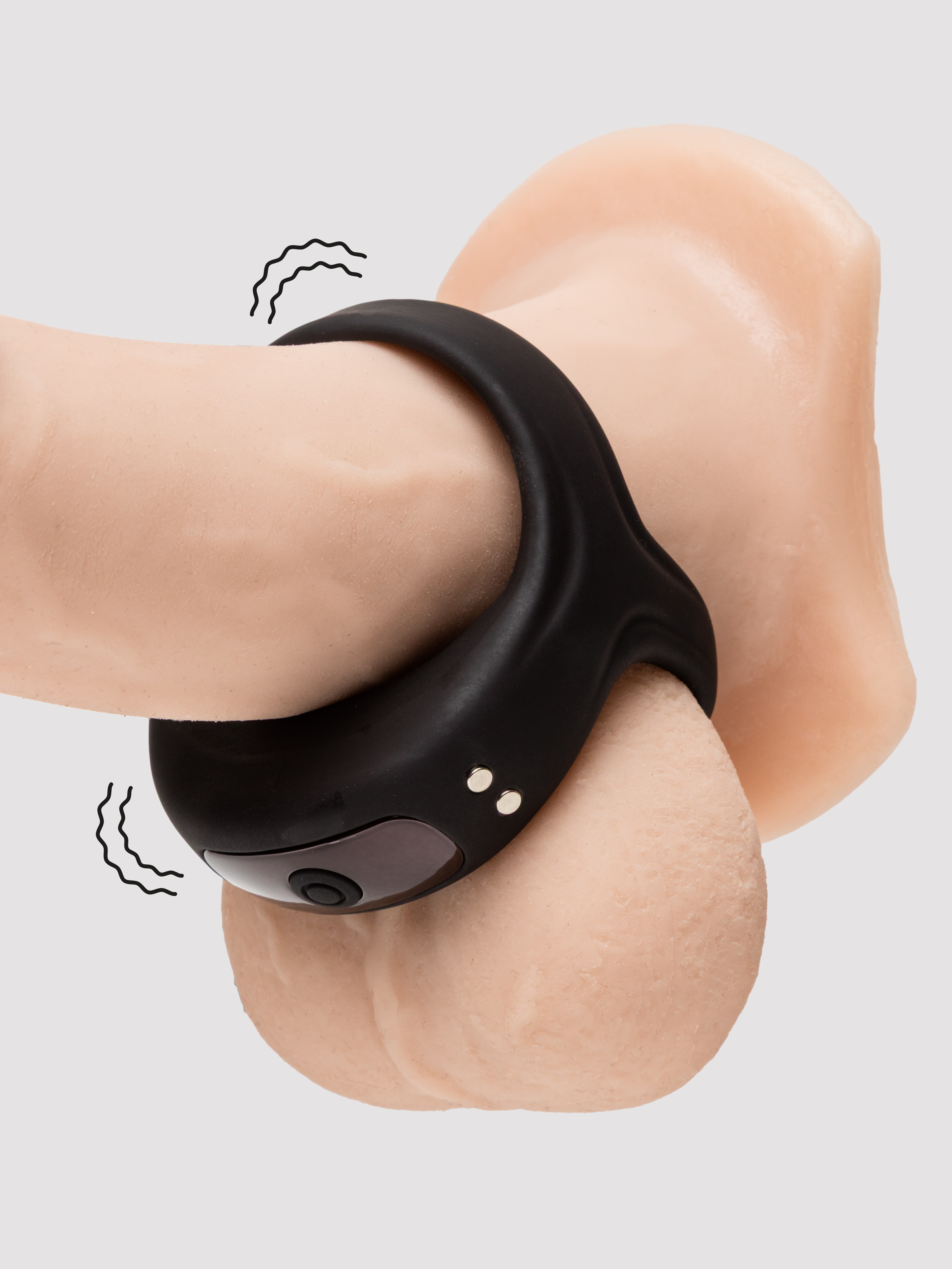 Emperor Silicone Vibrating Rechargeable Ball Sling, Black, hi-res