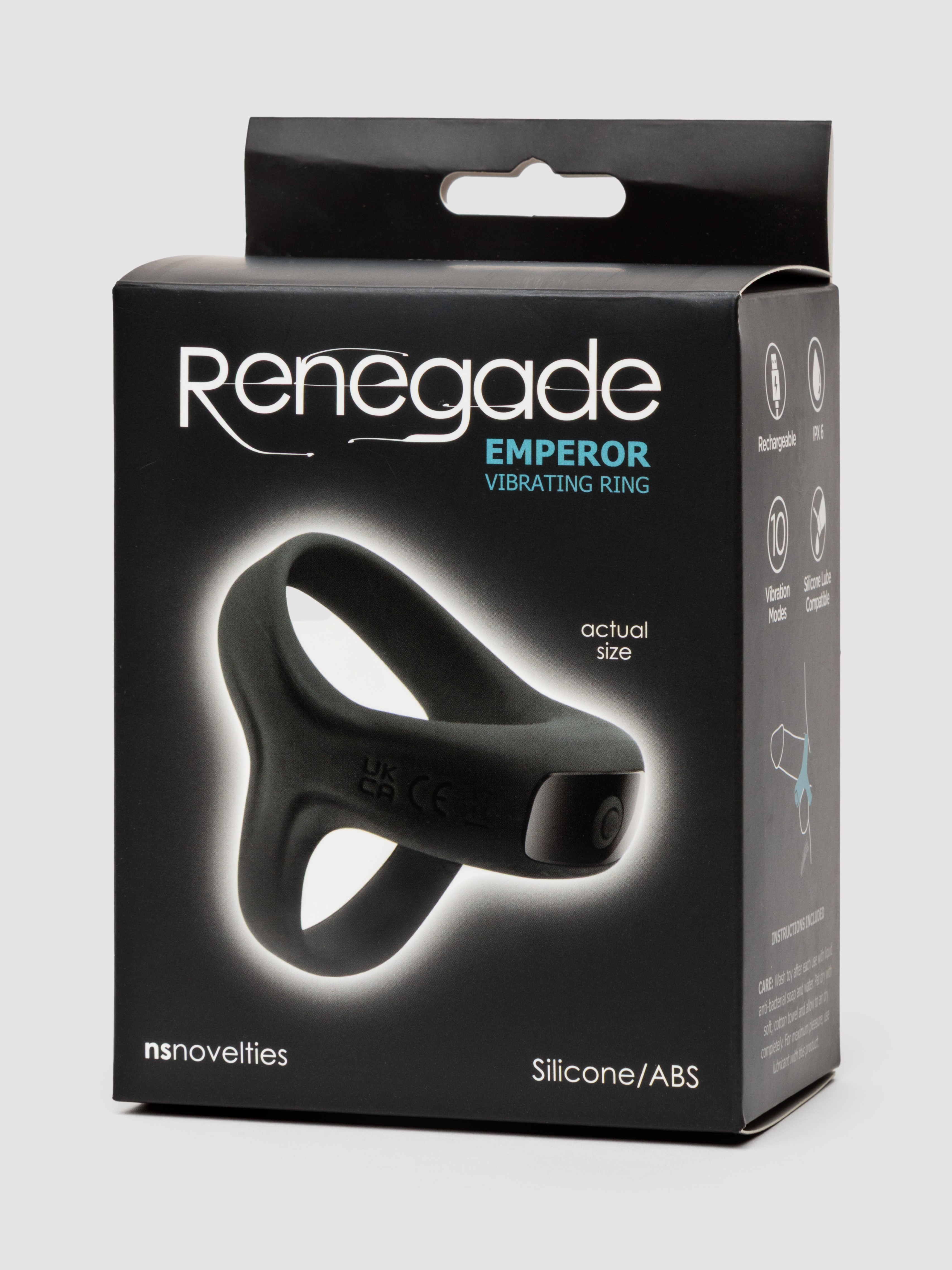 Emperor Silicone Vibrating Rechargeable Ball Sling, Black, hi-res
