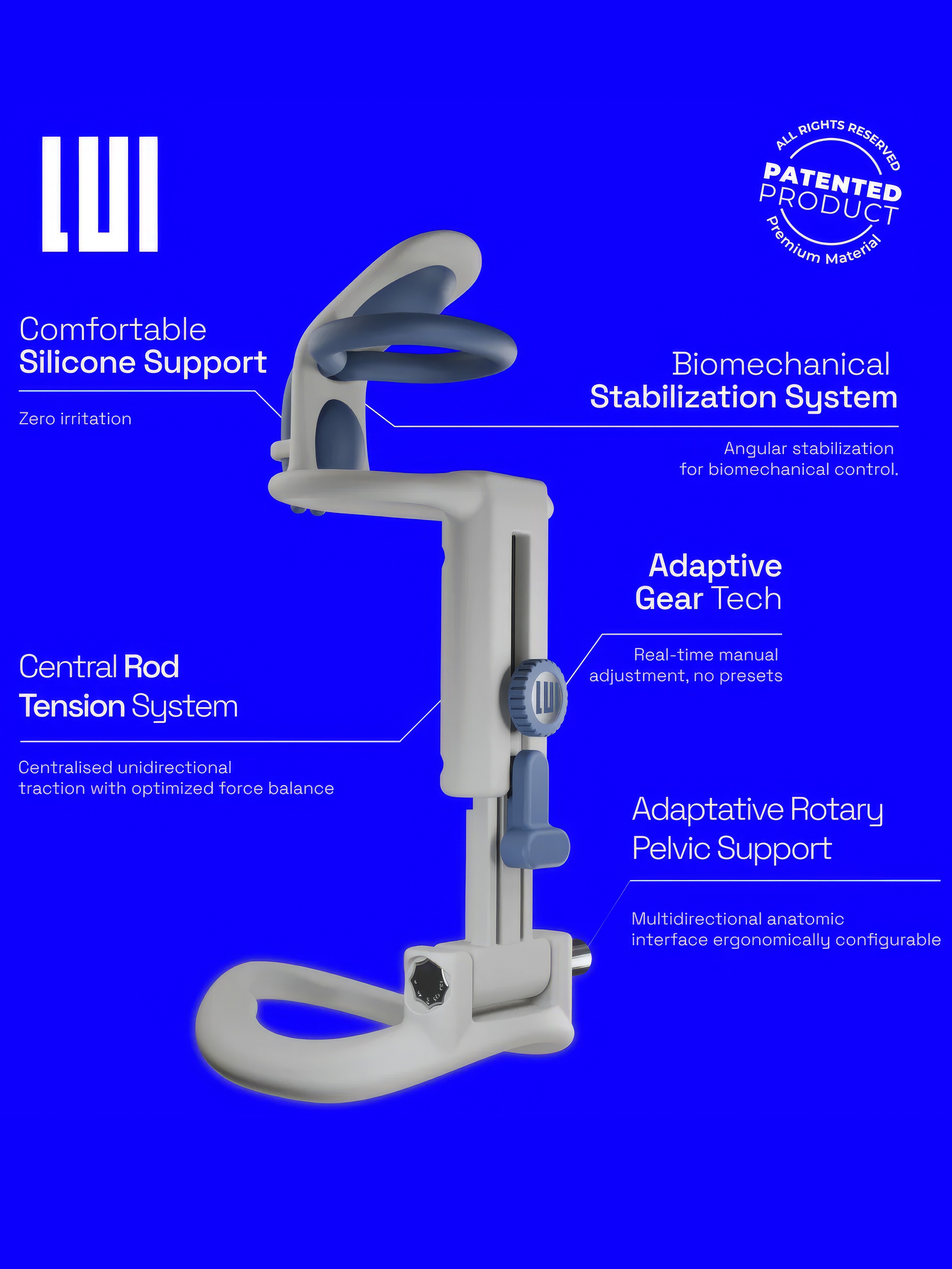 LUI Maxtender Penis Extending Medium Device, Grey, hi-res