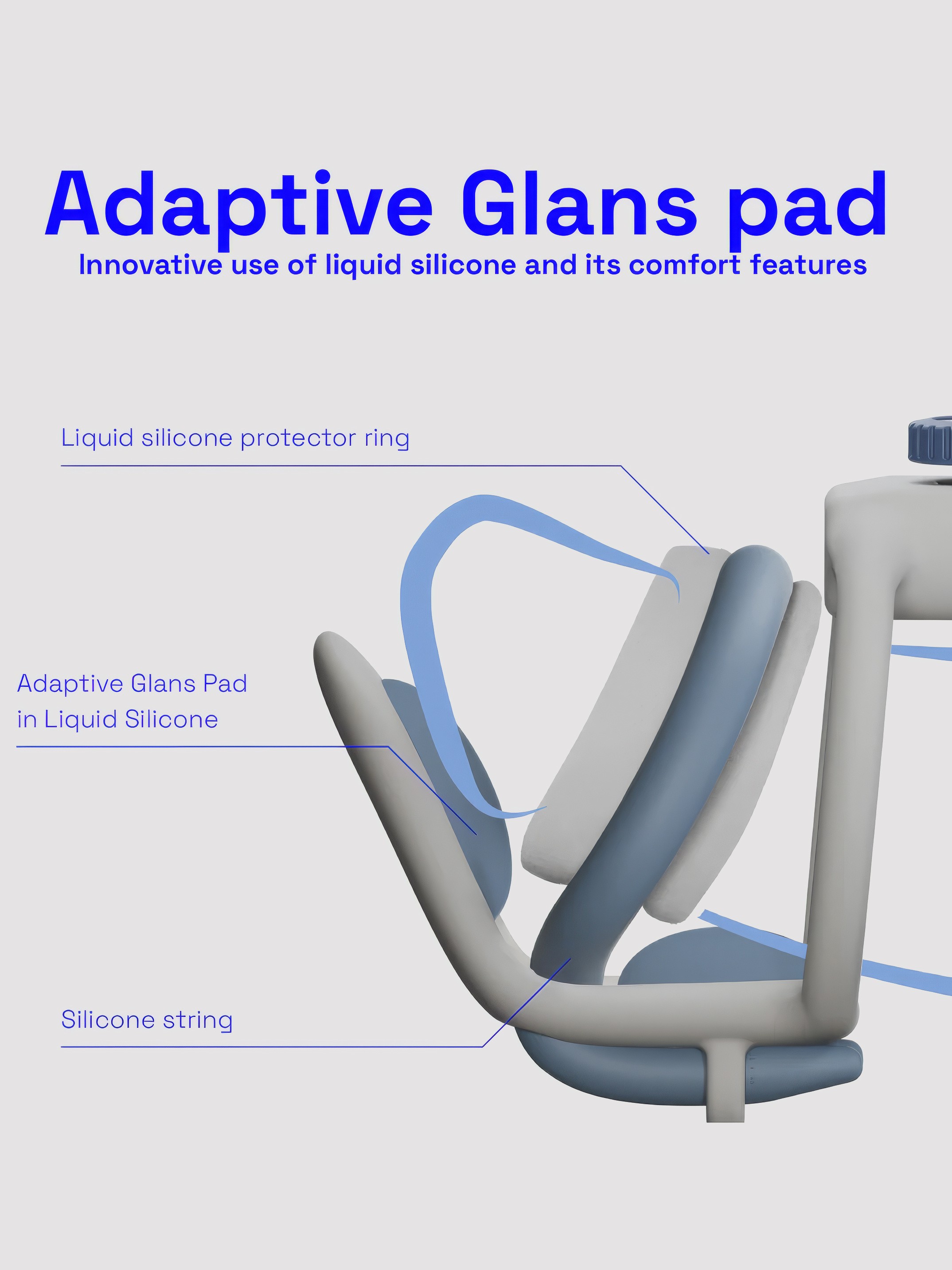 LUI Maxtender Penis Extending Medium Device, Grey, hi-res