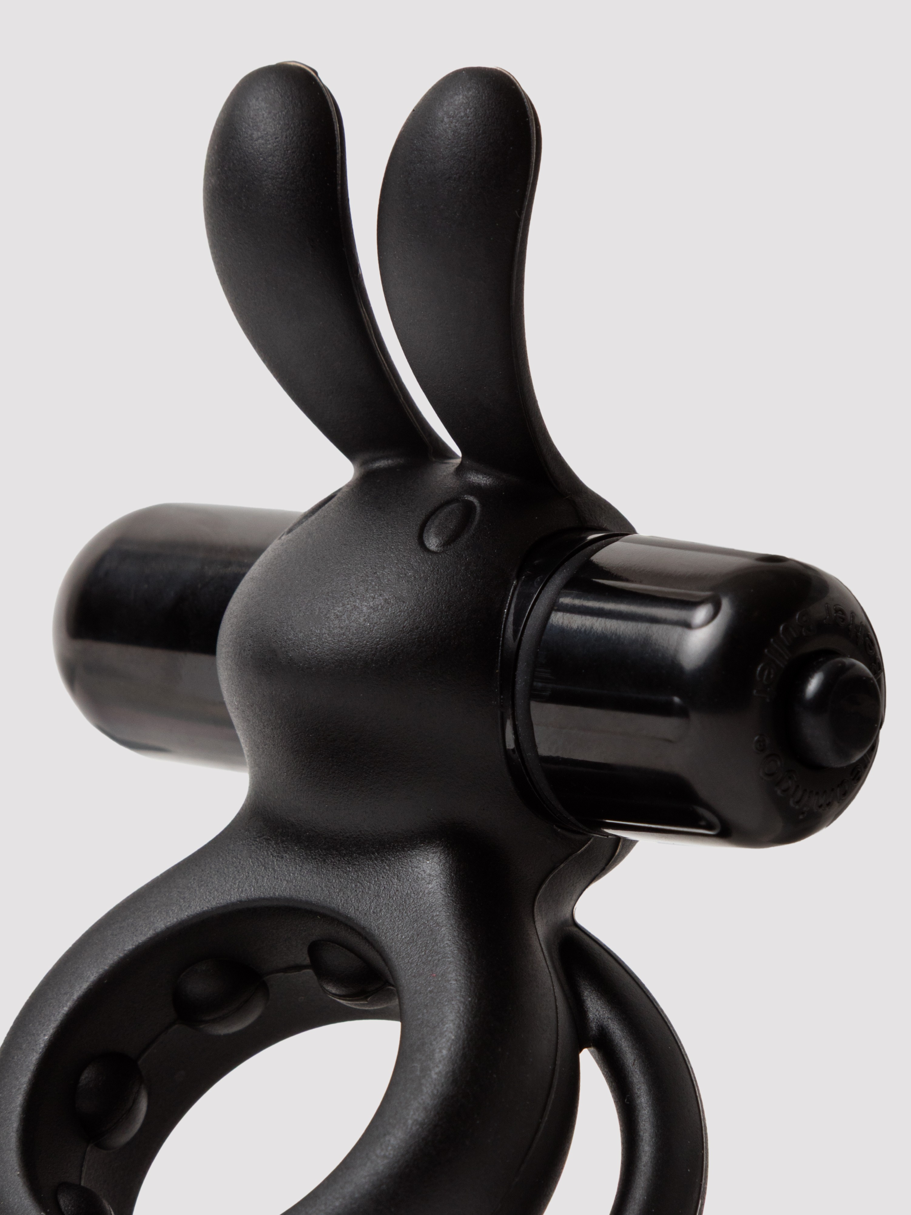 Screaming O Ohare Vibrating Rabbit Cock Ring, Black, hi-res