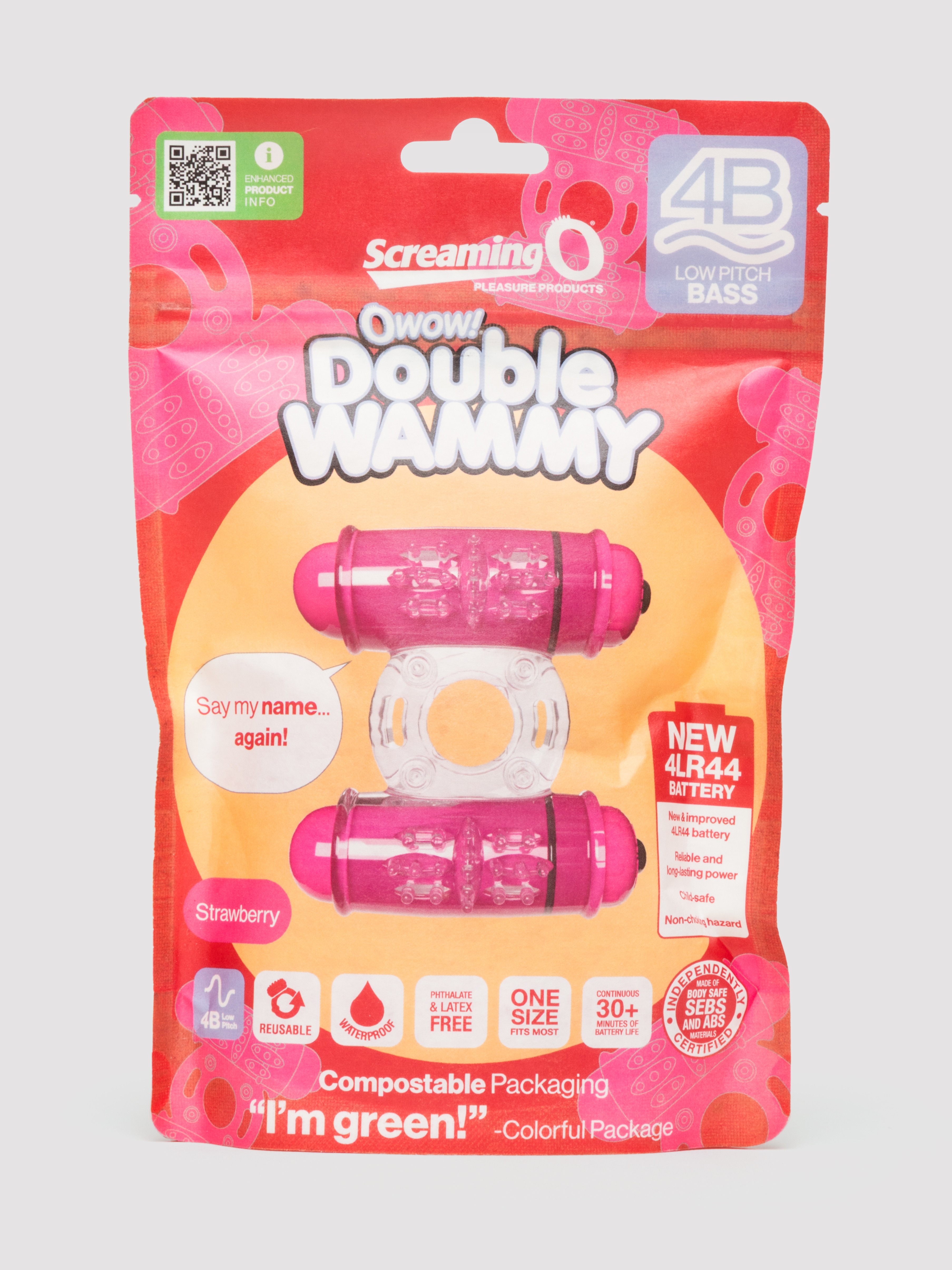Screaming O Double Whammy Vibrating Cock Ring, Pink, hi-res
