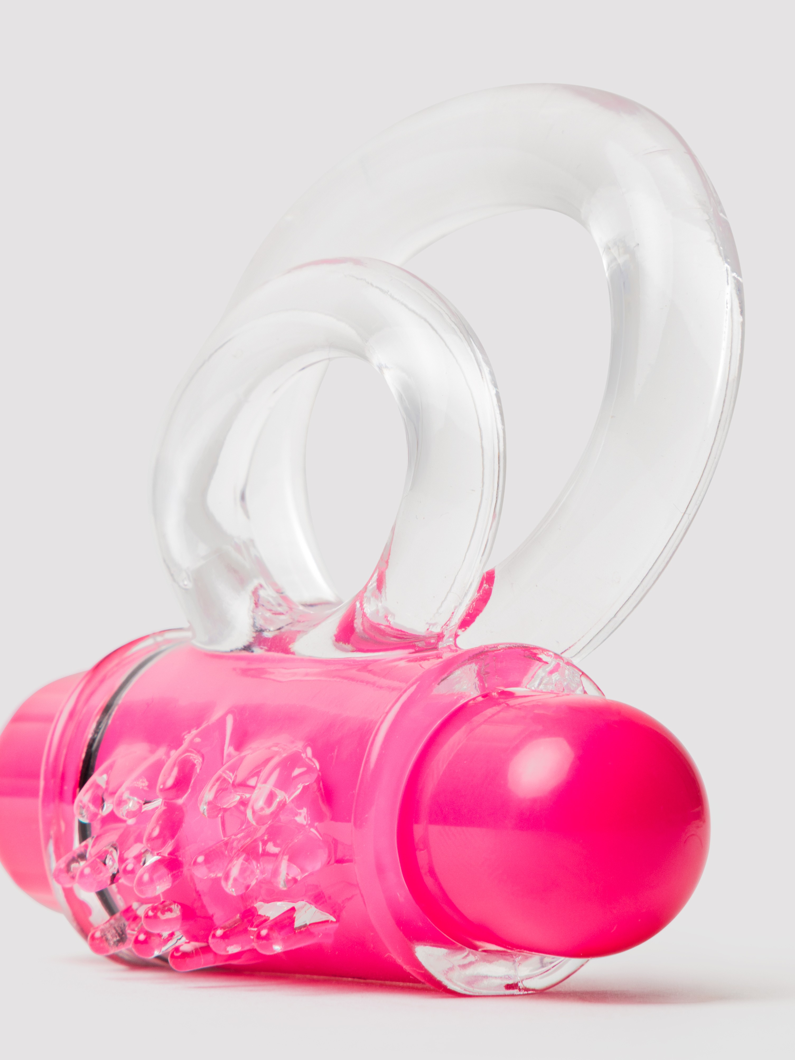 Screaming O Tickle and Tease Double O Vibrating Cock Ring (Strawberry), Pink, hi-res