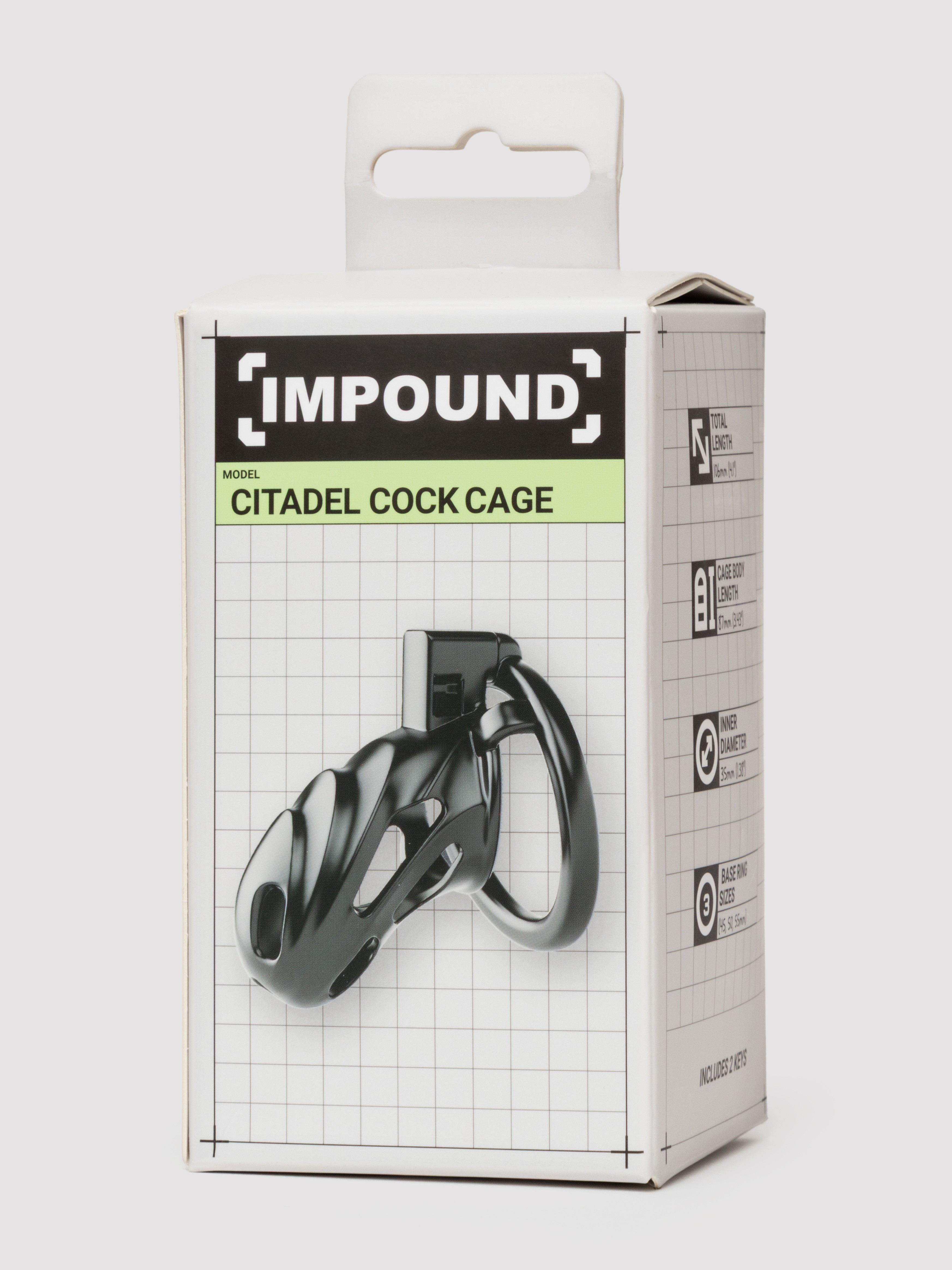Impound Citadel Cock Cage 2.6 Inch, Black, hi-res