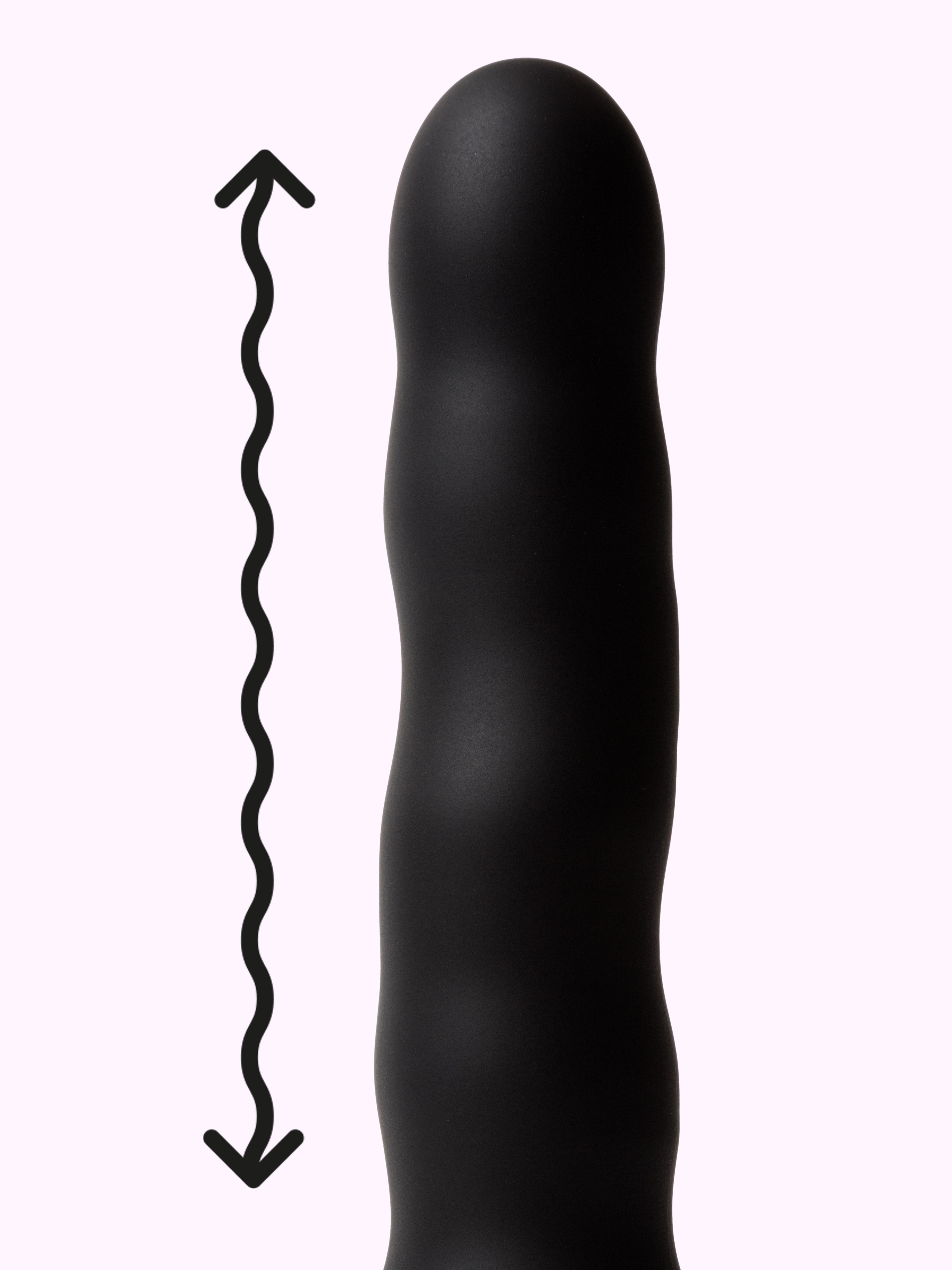 Vibrating Wave Rider Silicone Prostate Massager, Black, hi-res