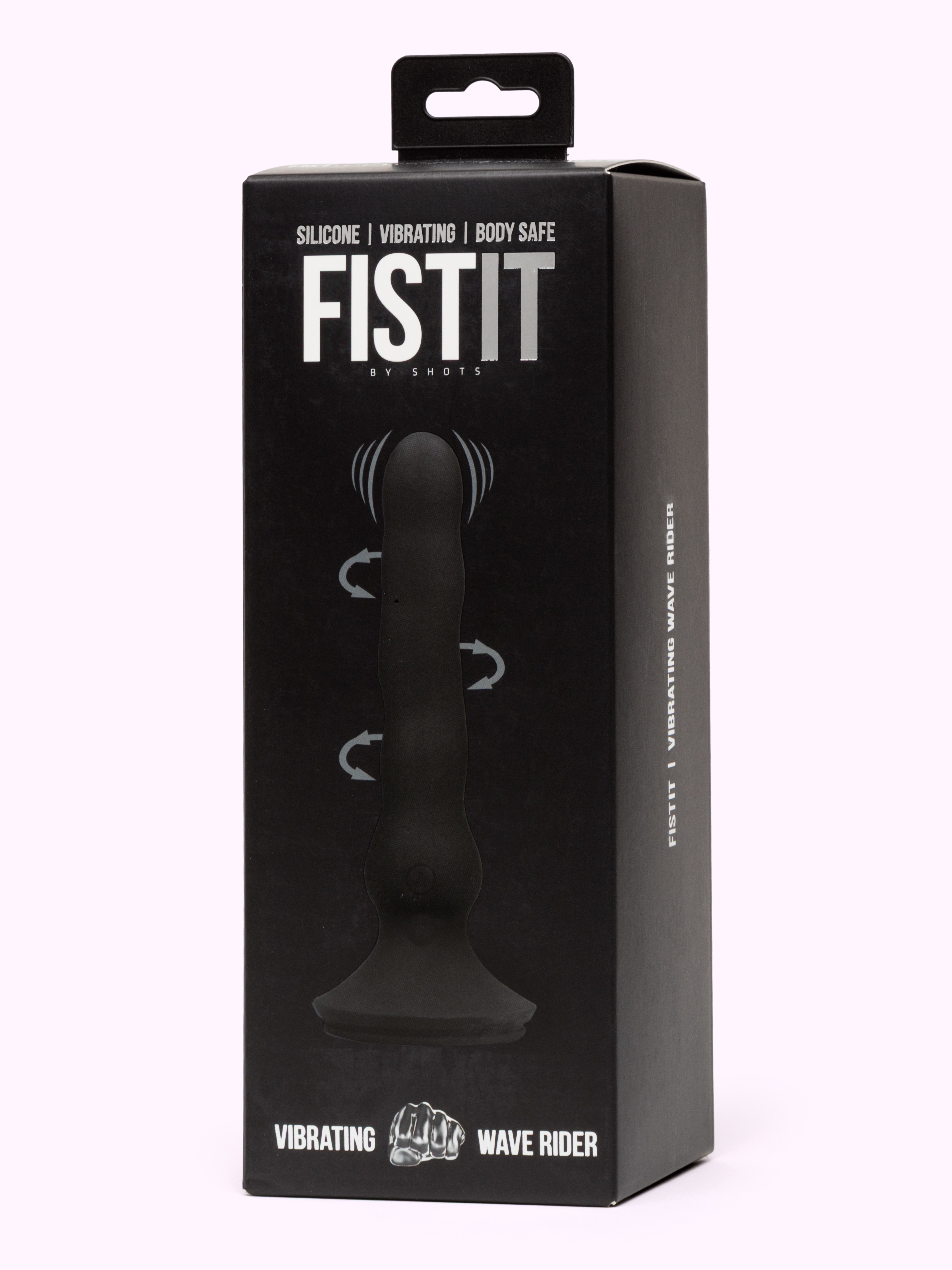 Vibrating Wave Rider Silicone Prostate Massager, Black, hi-res