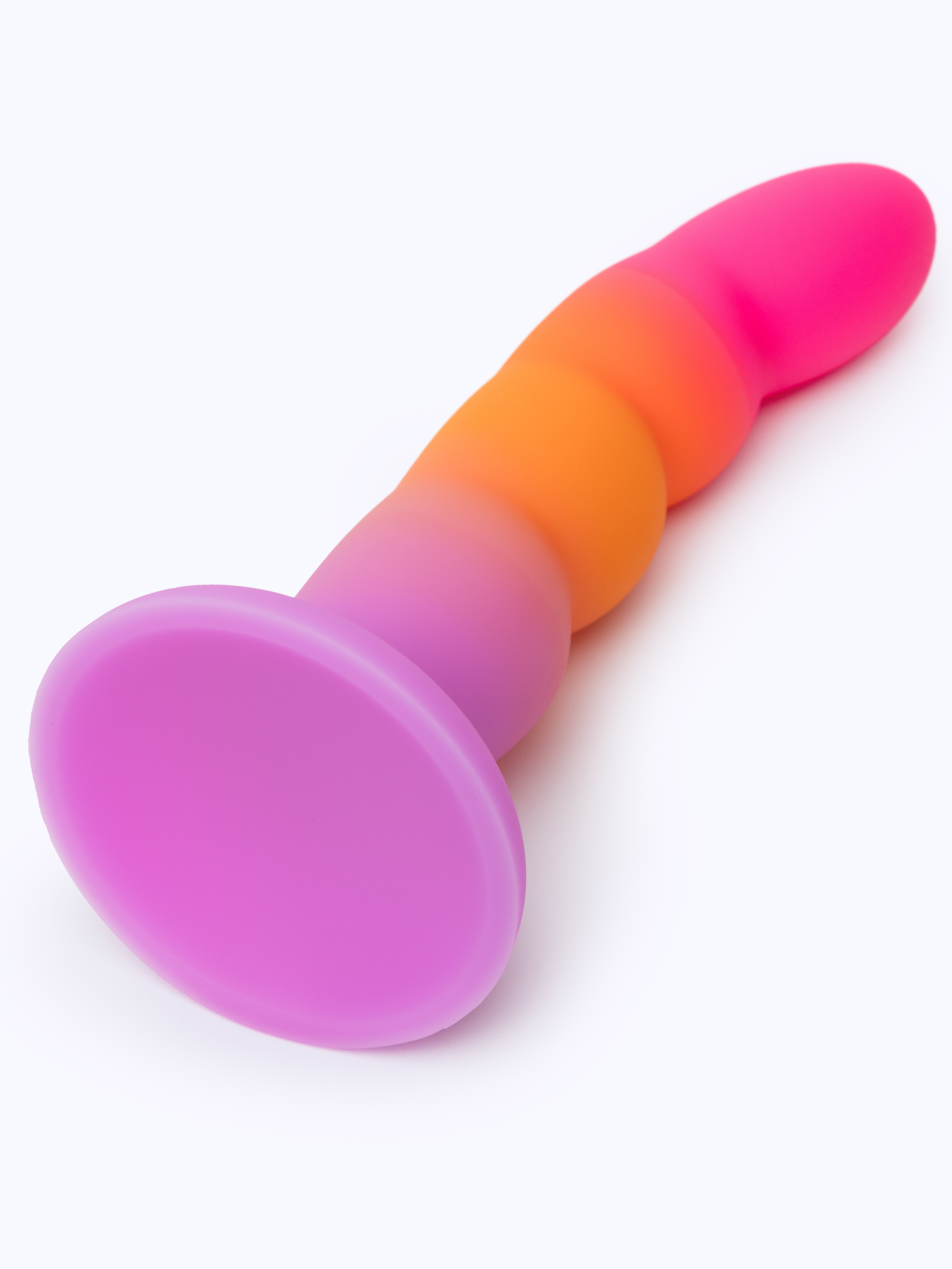 Lovehoney Curved Beaded Dildo 7.5 Inch, Pink, hi-res