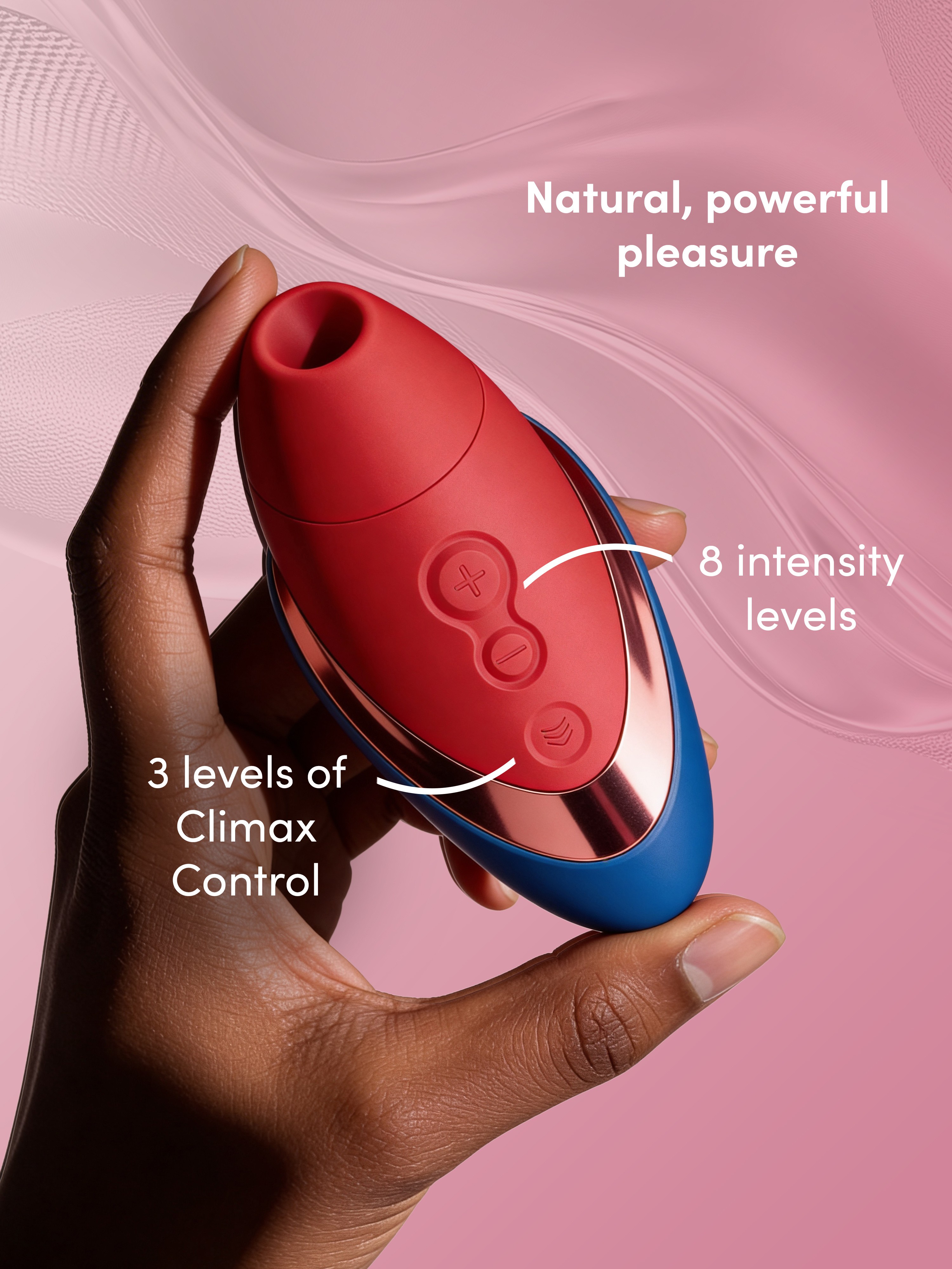 Womanizer Next Liberty Blue Red Clitoral Suction Stimulator, Blue, hi-res
