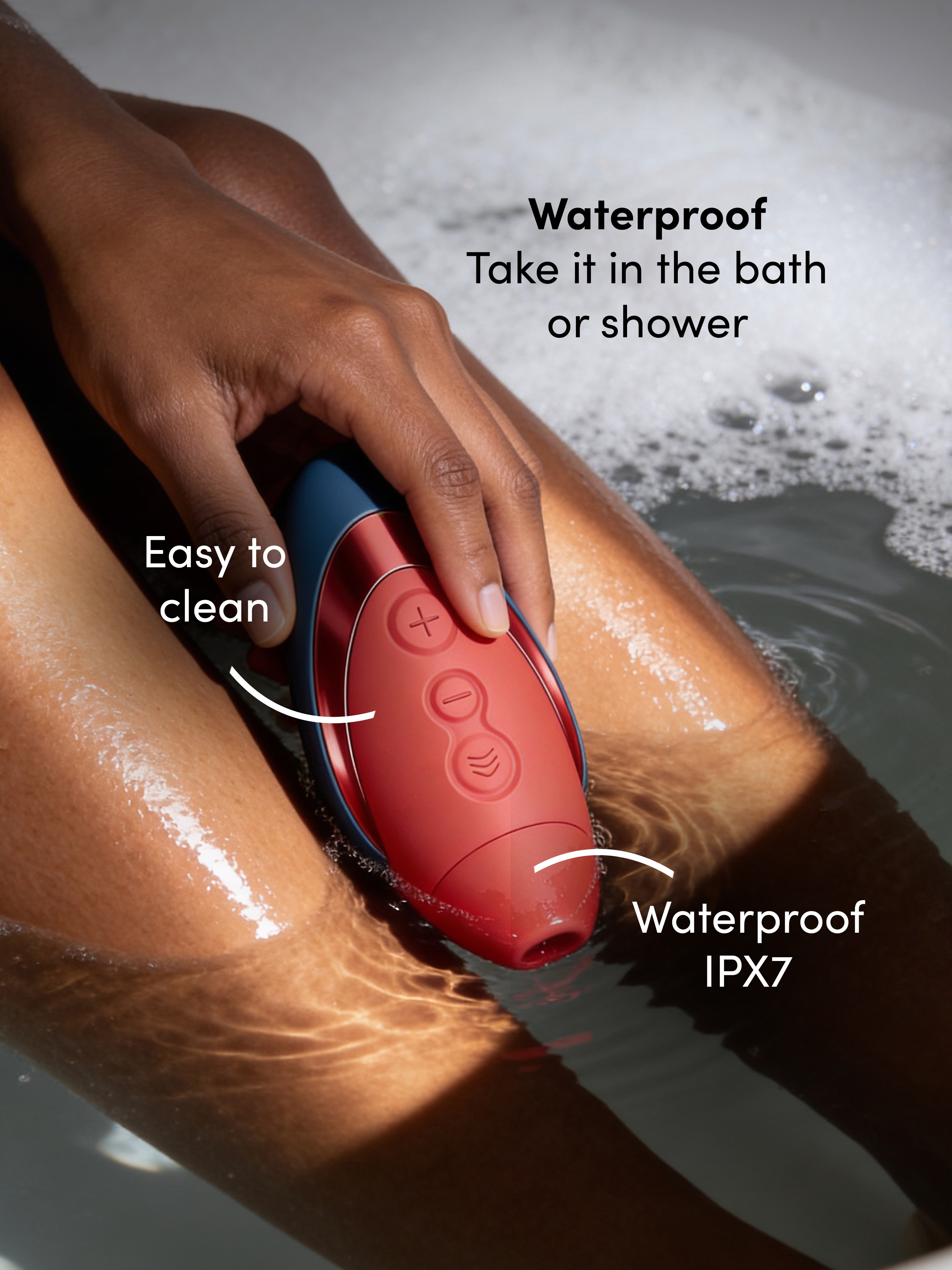 Womanizer Next Liberty Blue Red Clitoral Suction Stimulator, Blue, hi-res