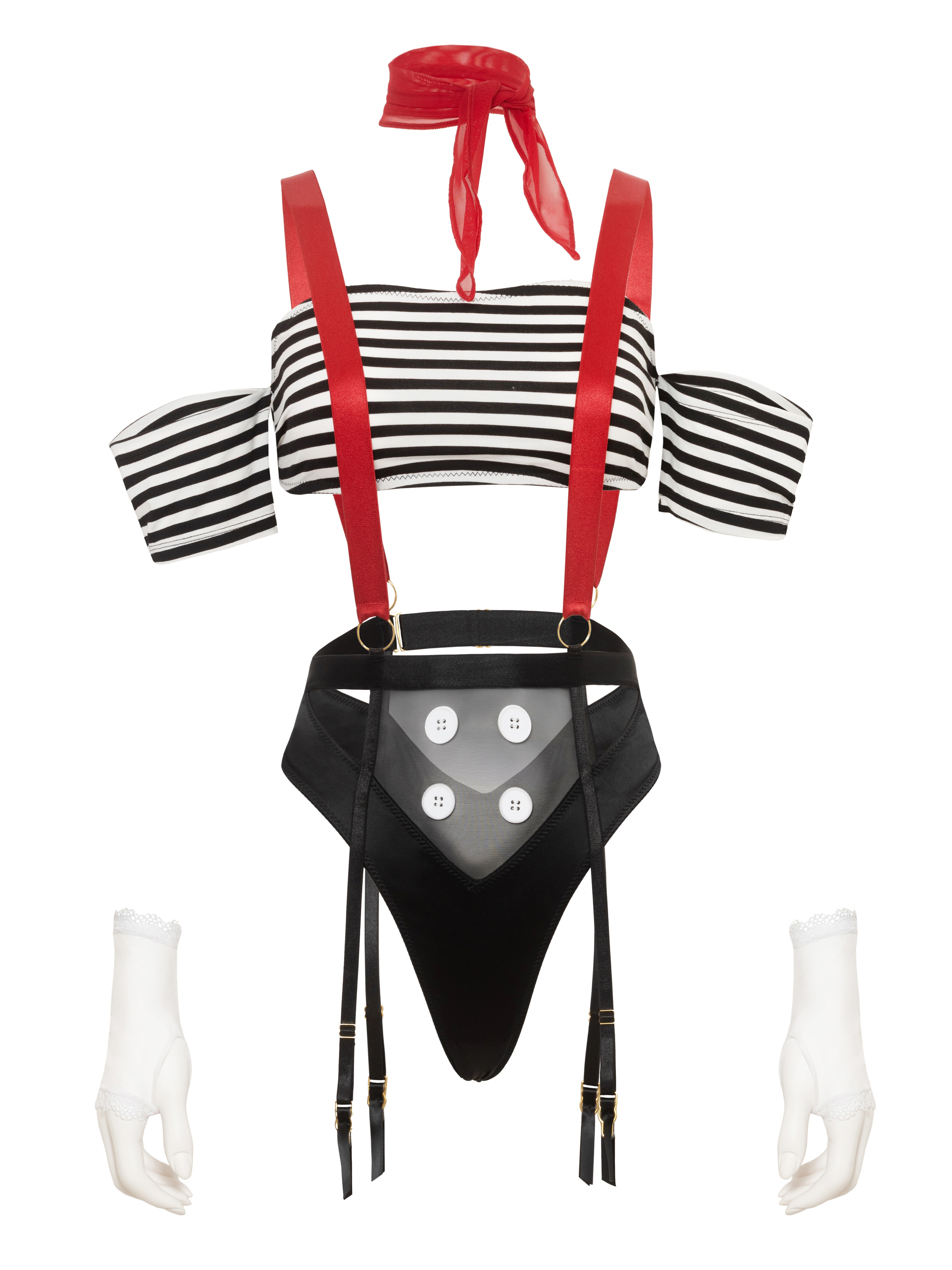 Oh La La Cheri Show Don't Tell Costume, Black, hi-res