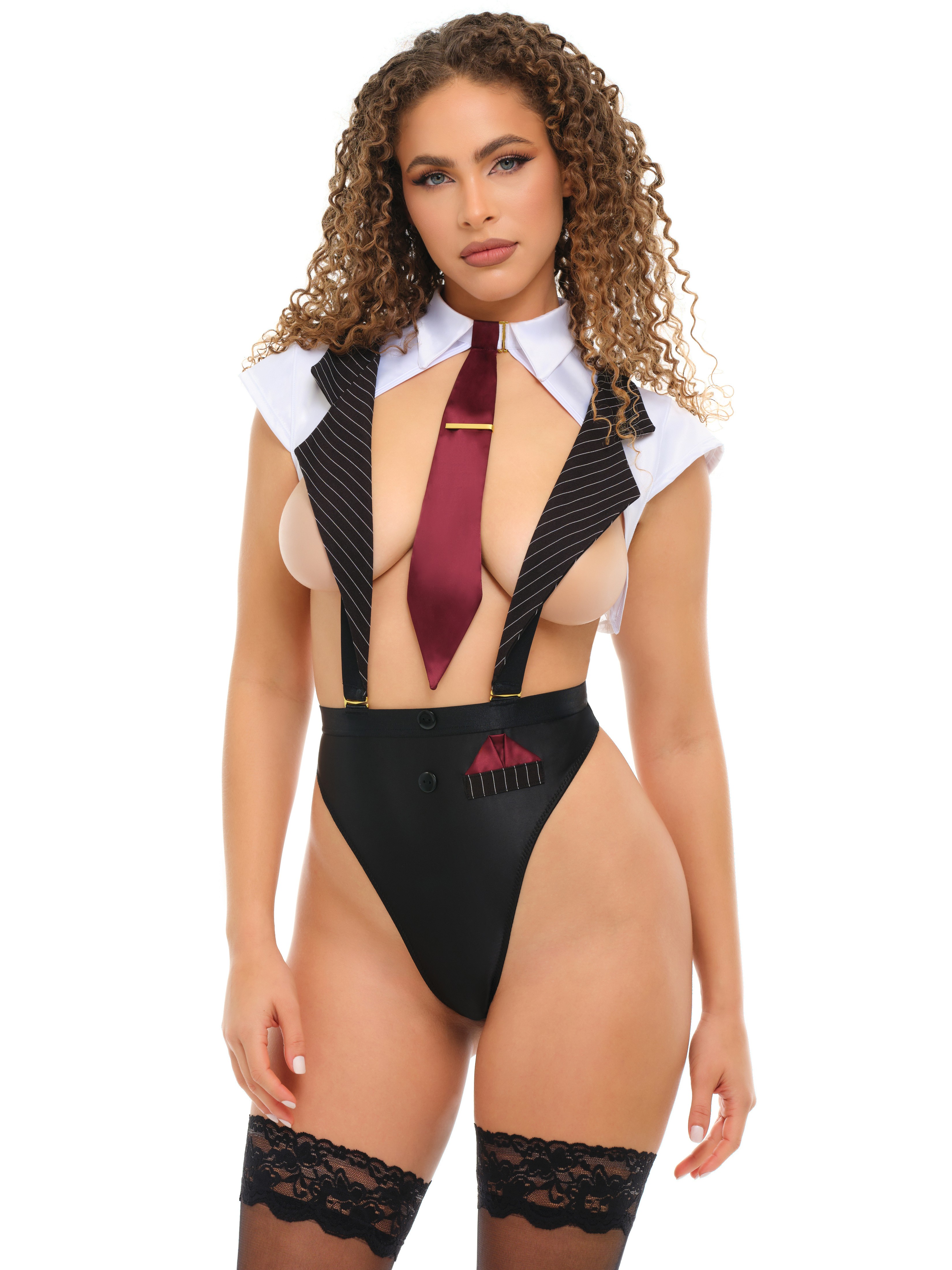 Oh La La Cheri Executive Affair Body Two Piece Set, Black, hi-res