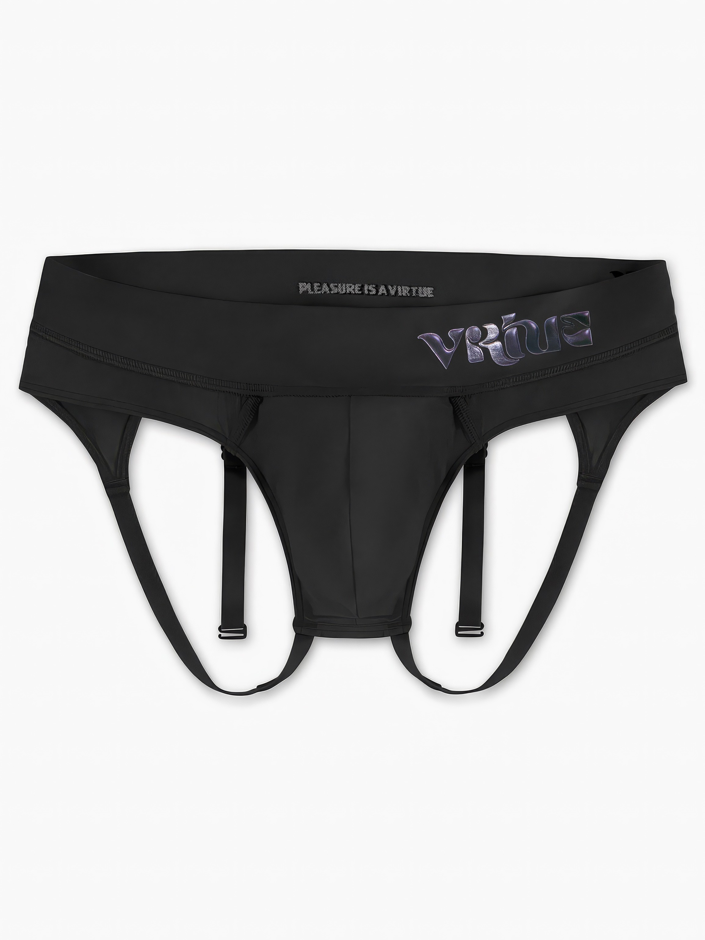 Virtue Vstrap Brief Pouch Jockstrap, Black, hi-res