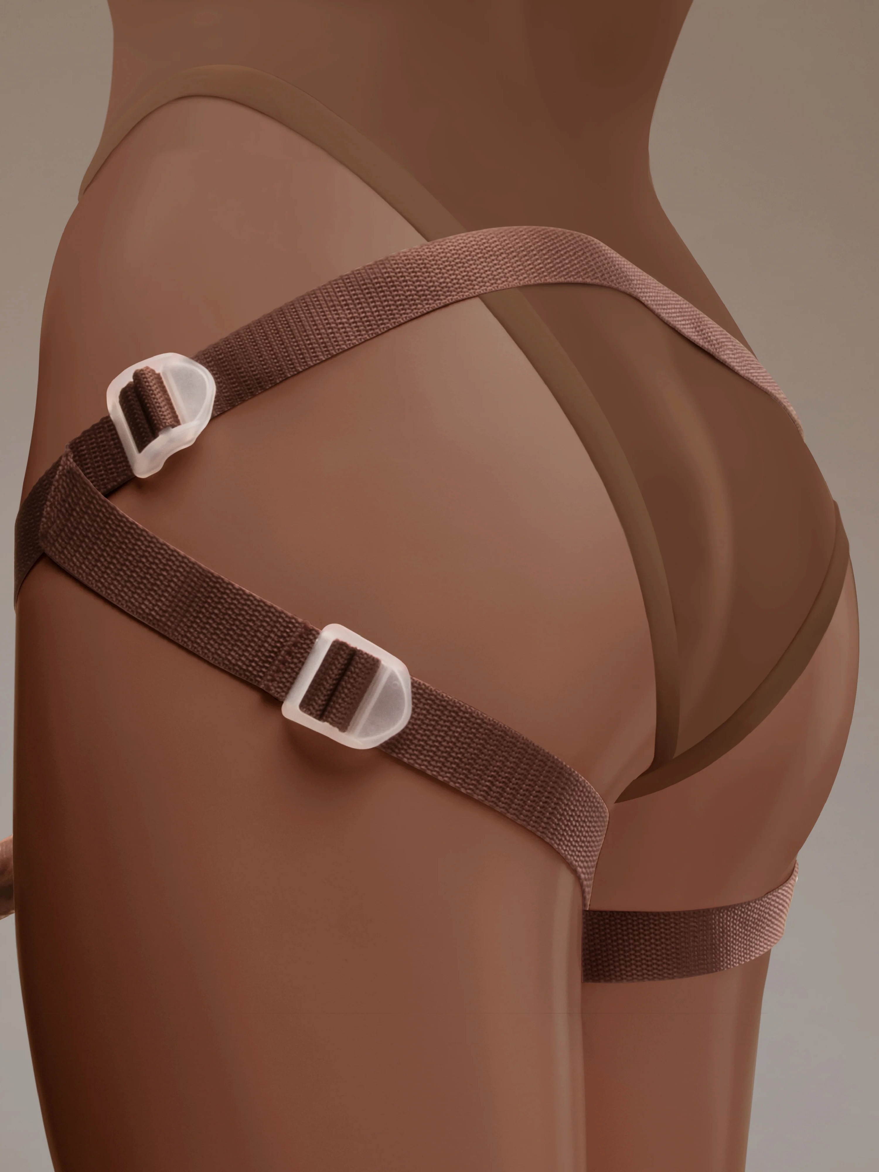Together Nudefit Flesh Brown Strap-on Adjustable Harness, Flesh Brown, hi-res
