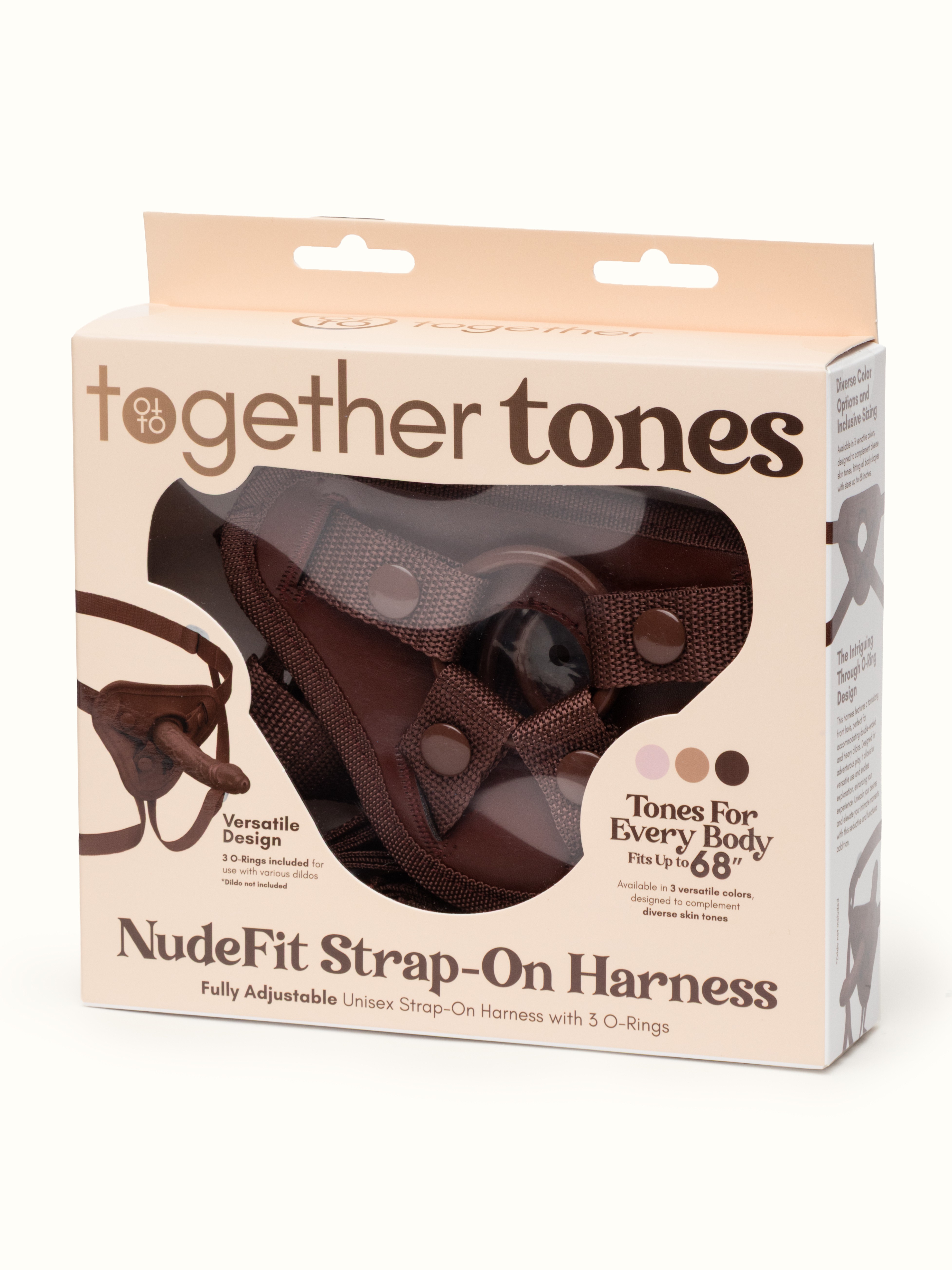 Together Nudefit Flesh Brown Strap-on Adjustable Harness, Flesh Brown, hi-res