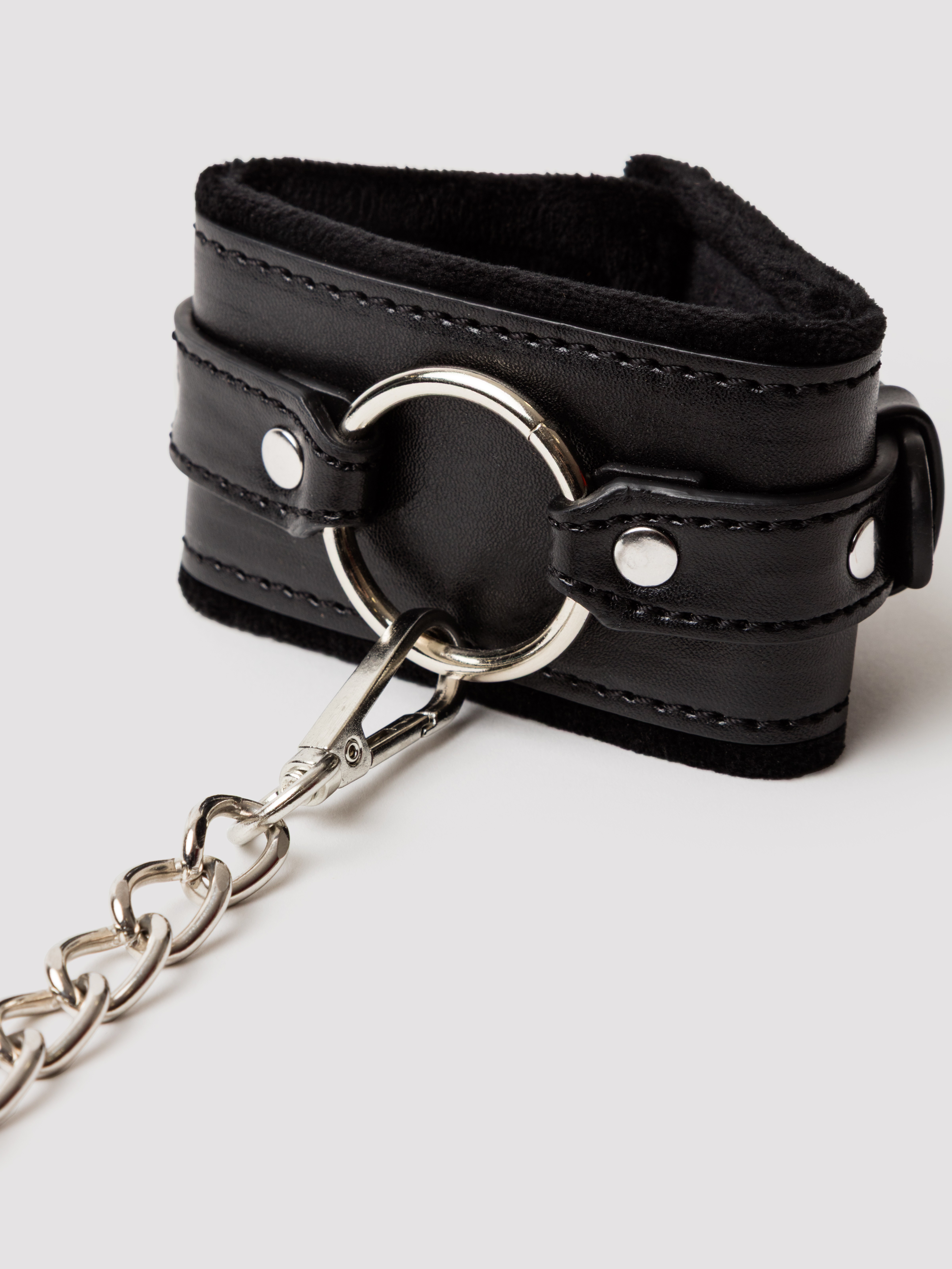 Sportsheets Shadow Faux Furr Handcuffs Set, Black, hi-res