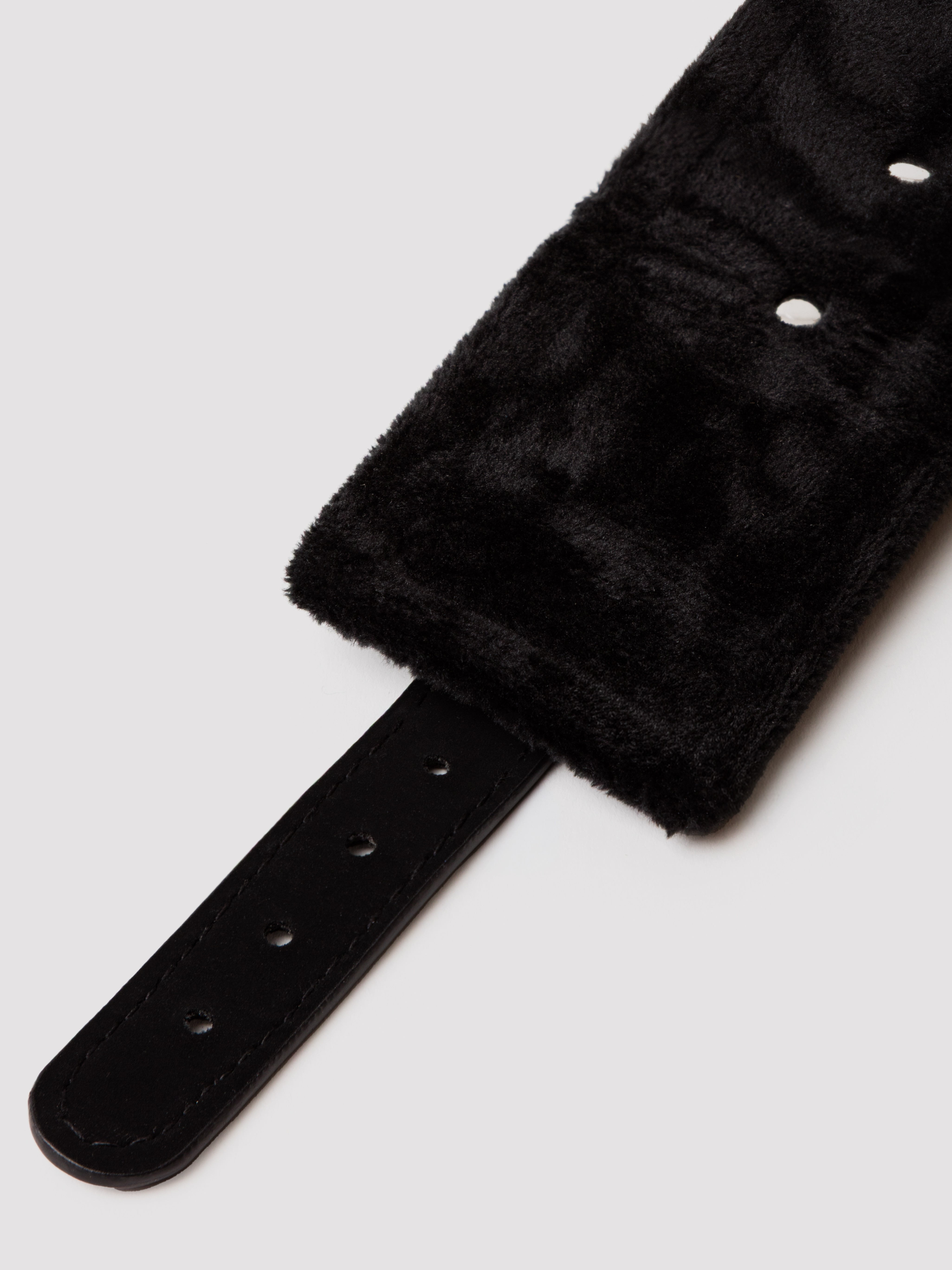 Sportsheets Shadow Faux Furr Handcuffs Set, Black, hi-res