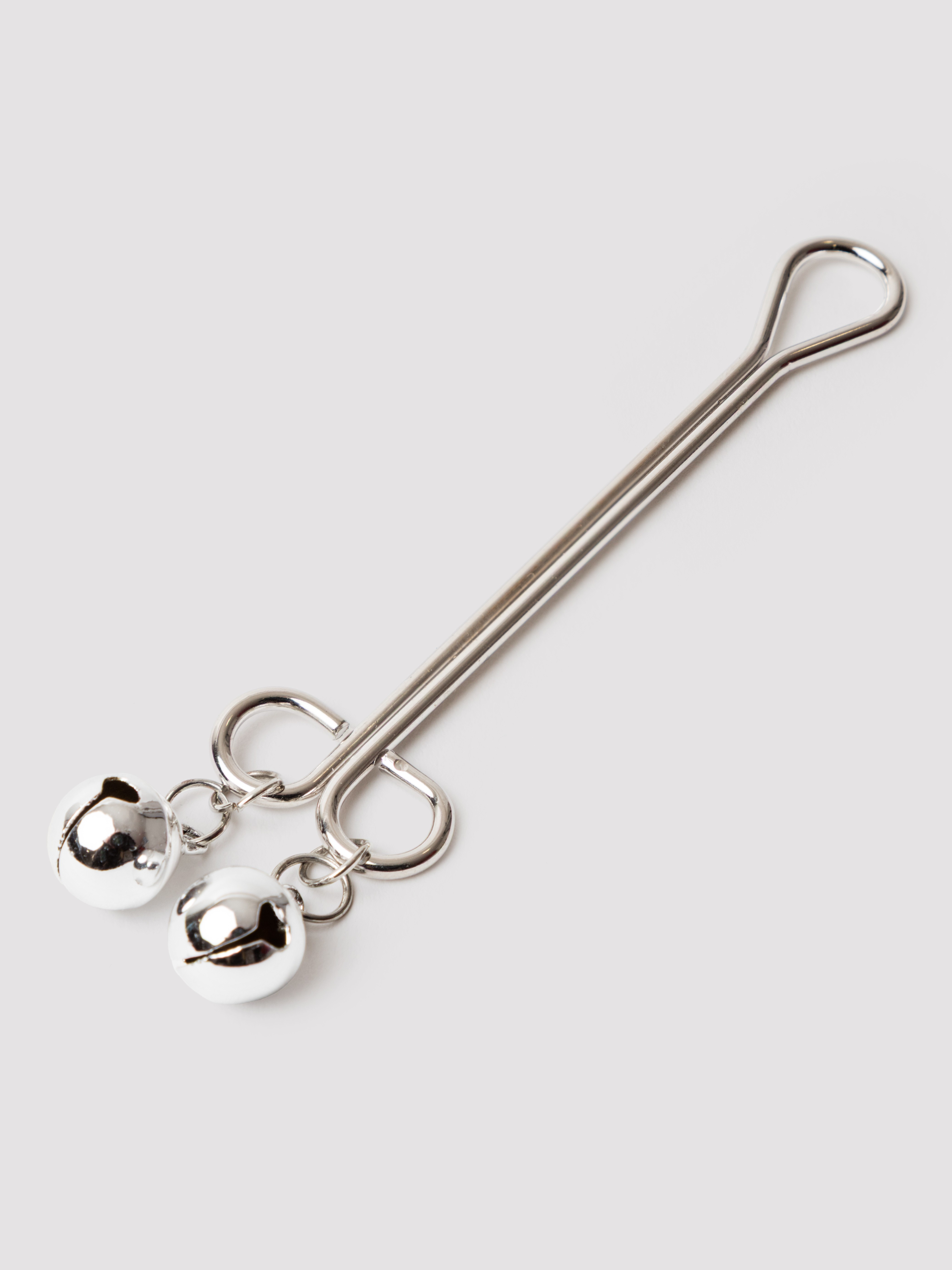 Sportsheets Shadow Bell Nipple and Clit Clamps Set, Silver, hi-res