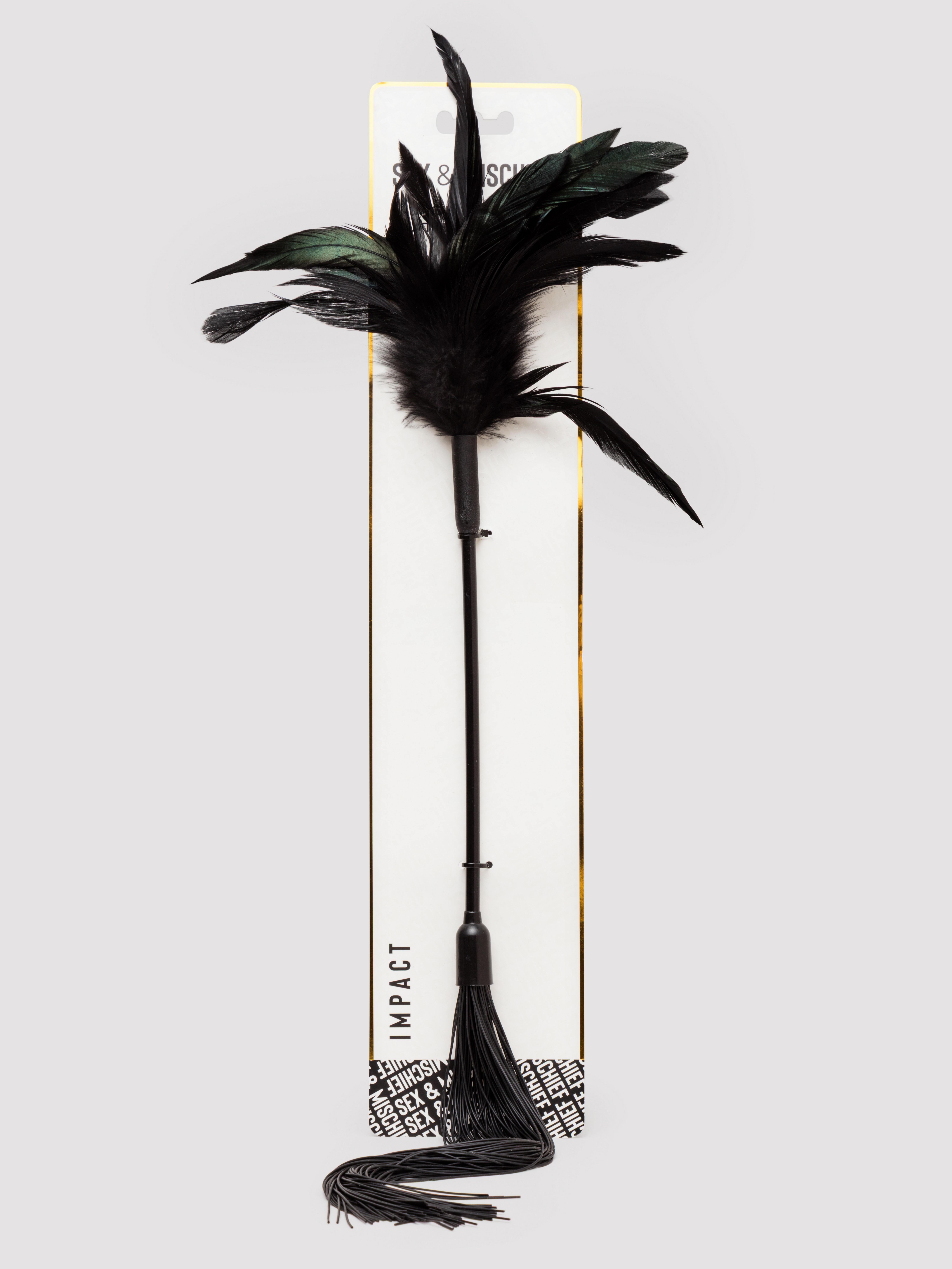 Sportsheets Shadow Feather Tickler and Whip, Black, hi-res