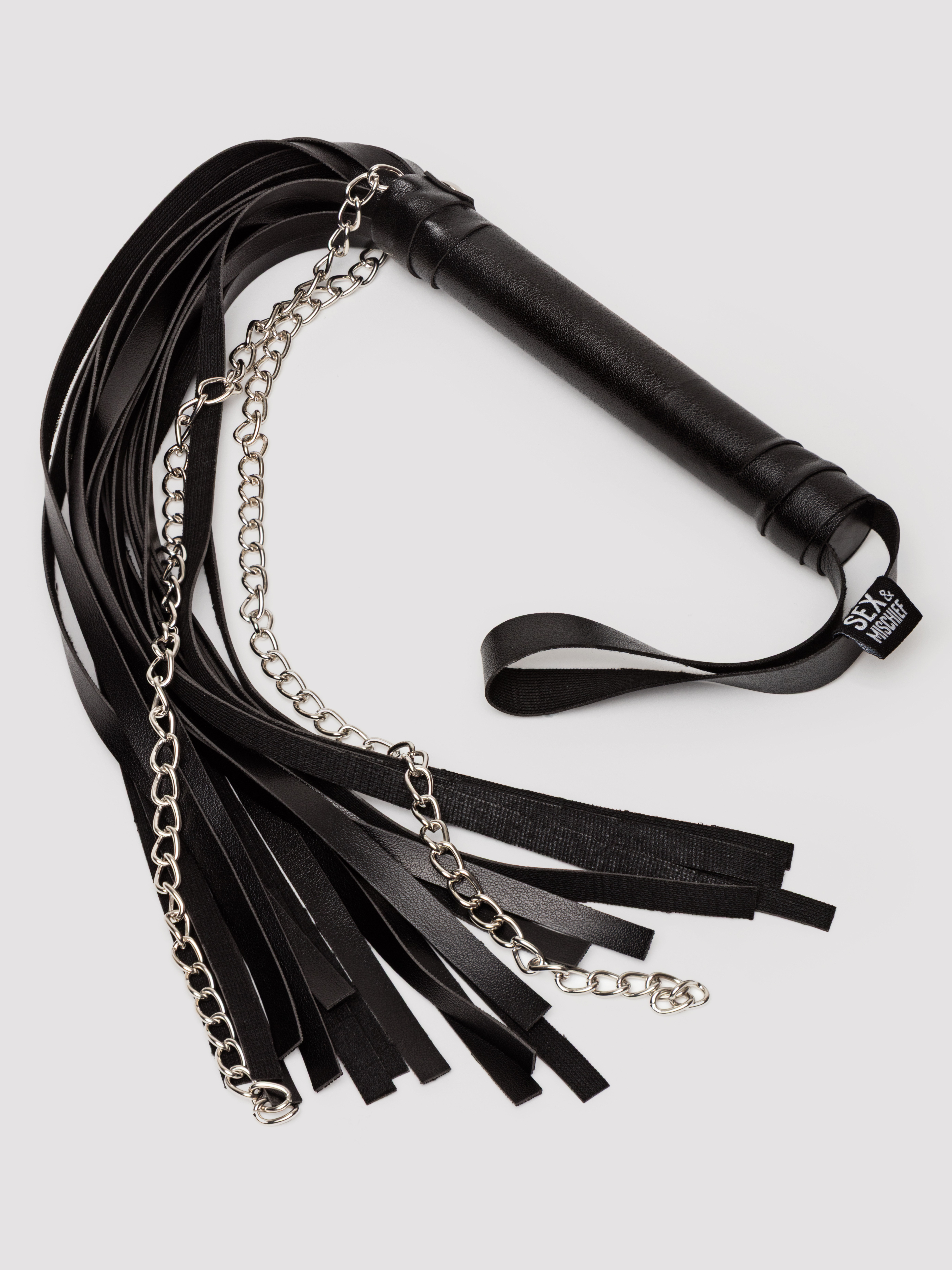 Sportsheets Shadow Chain Flogger, Black, hi-res