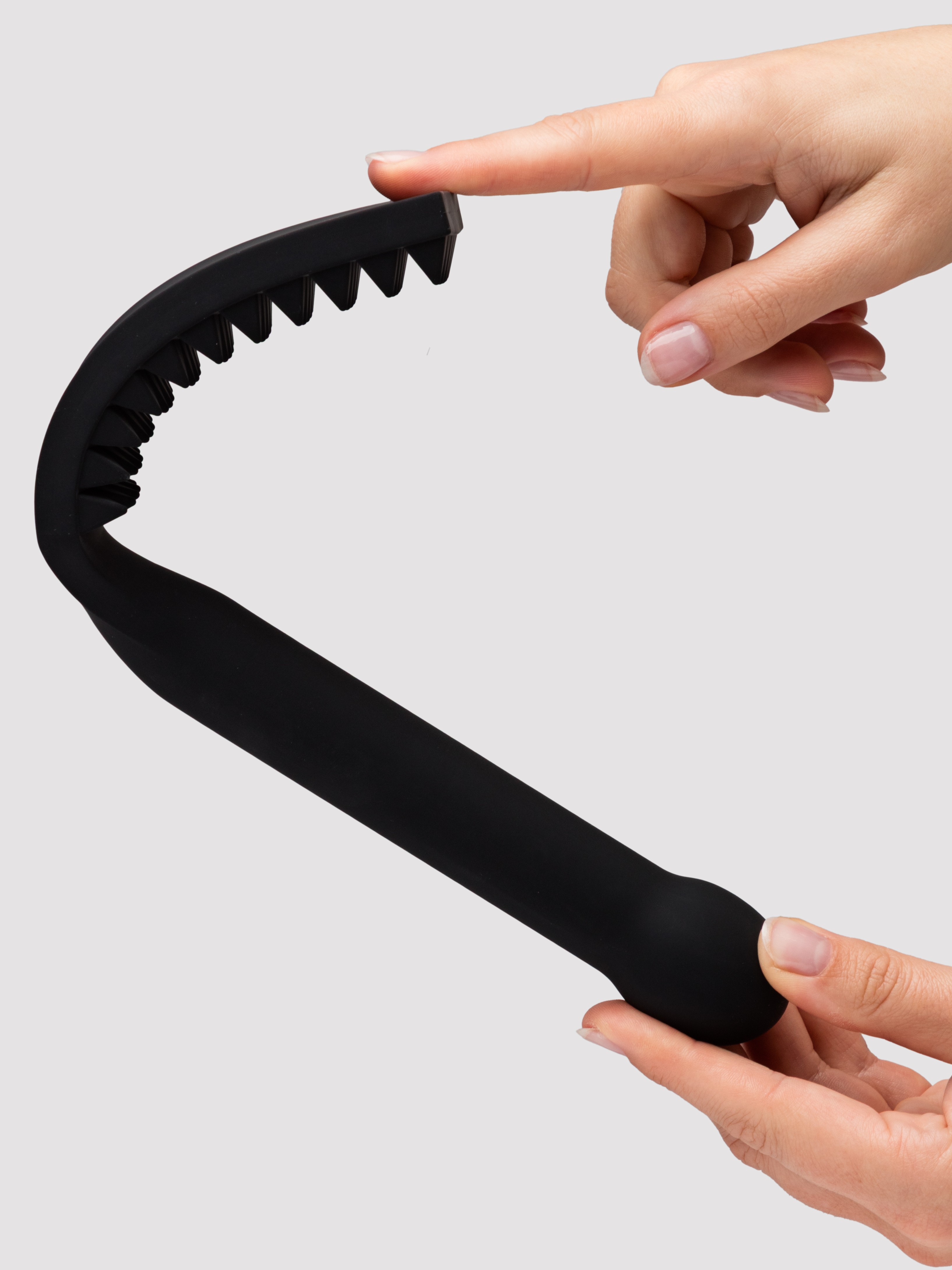 Sportsheets Edge Spiked Silicone Paddle, Black, hi-res