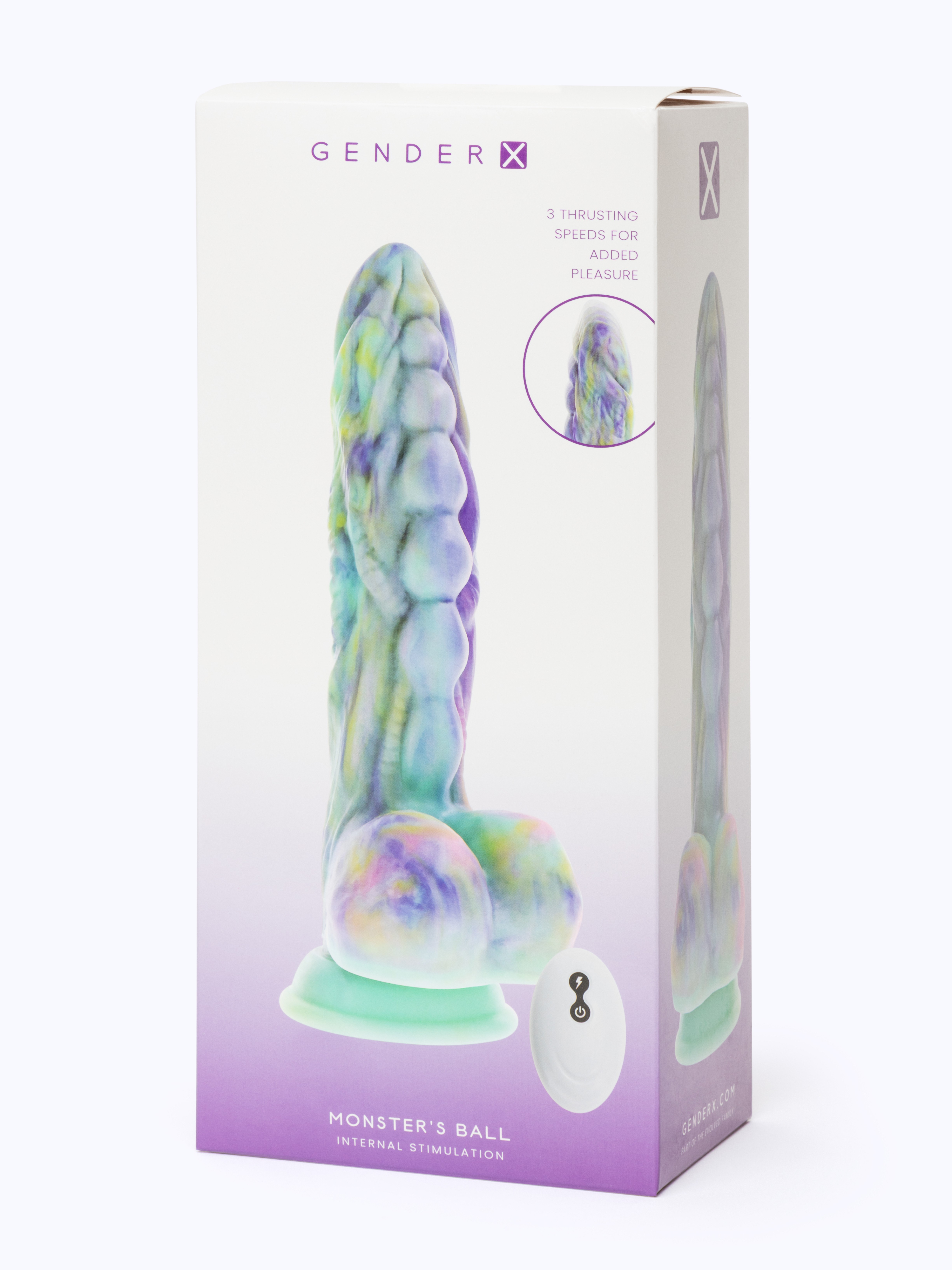 Gender X Monster's Ball Thrusting Fantasy Dildo 6.5 Inch, Green, hi-res