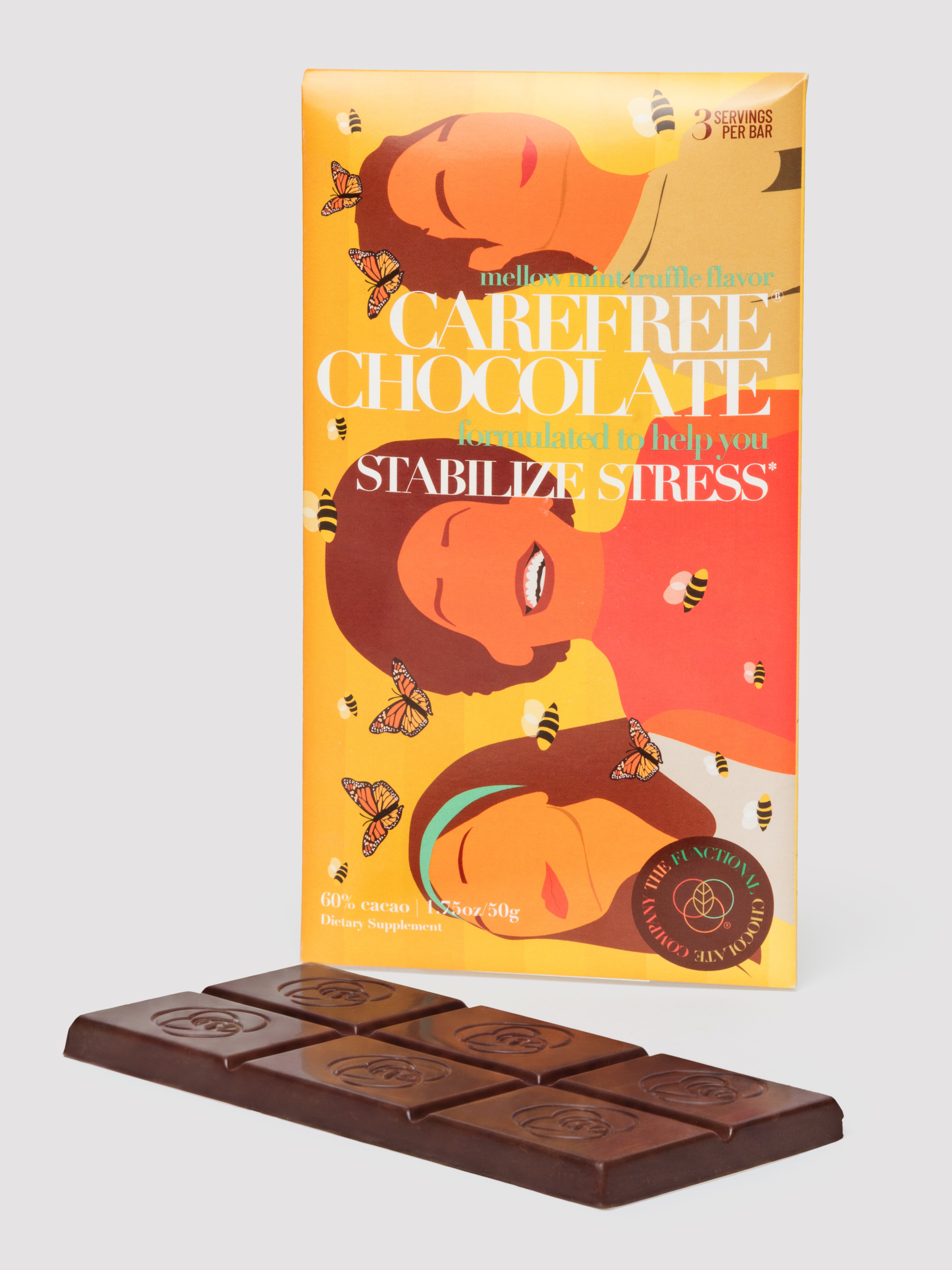 Functional Chocolate Mint Truffle Flavor Carefree Bar 1.75 oz, , hi-res