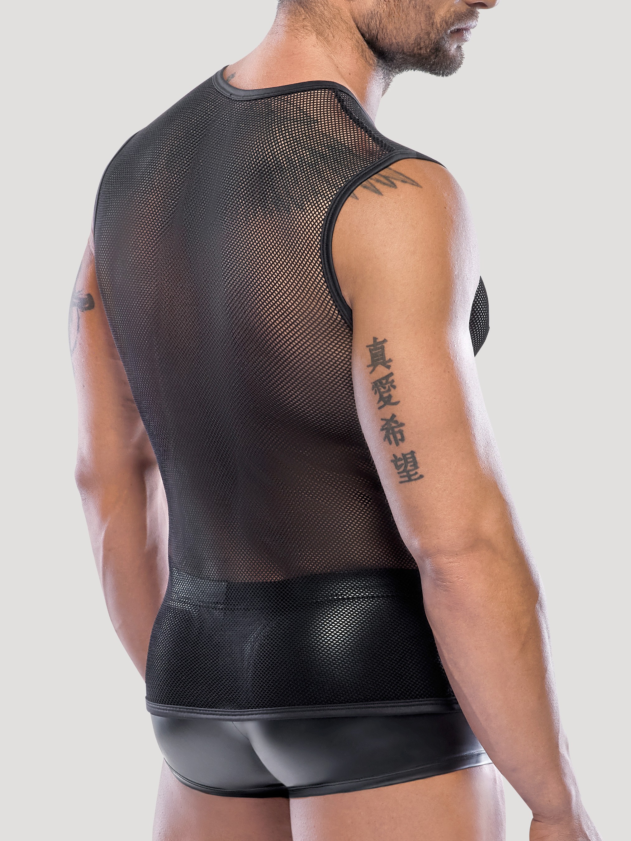 Svenjoyment Fishnet Top, Black, hi-res