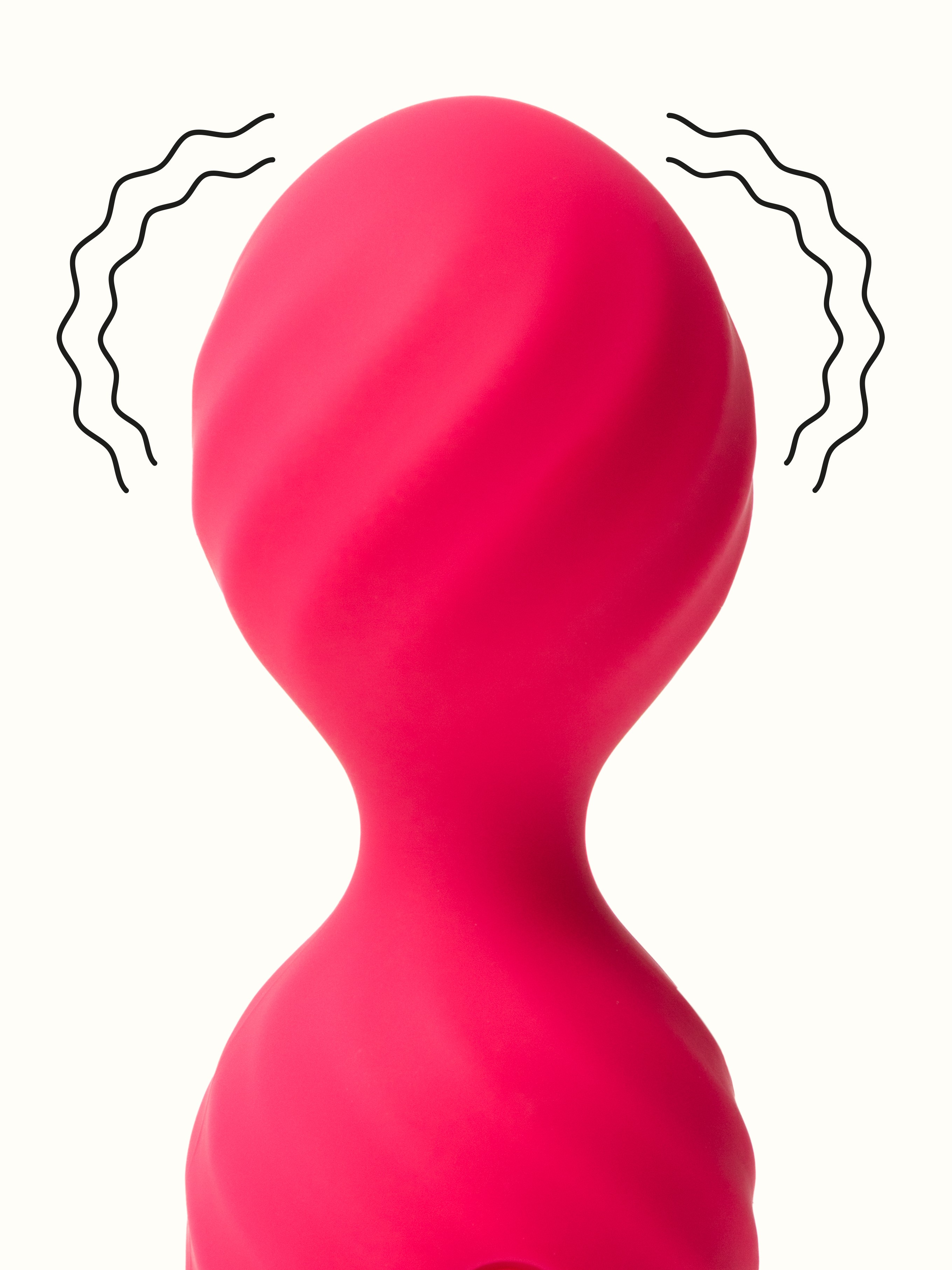 Loveline Remote Control Dual Love Egg Vibrator, Red, hi-res
